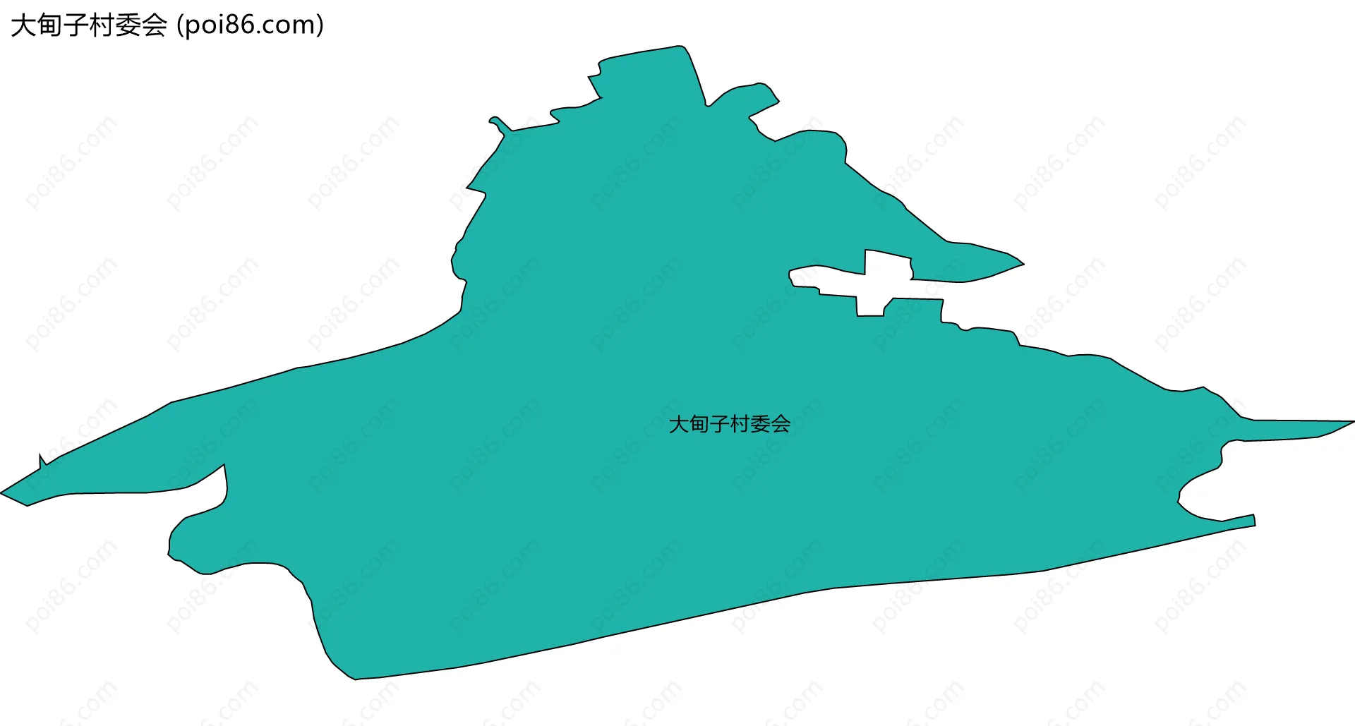 大甸子村委会边界地图