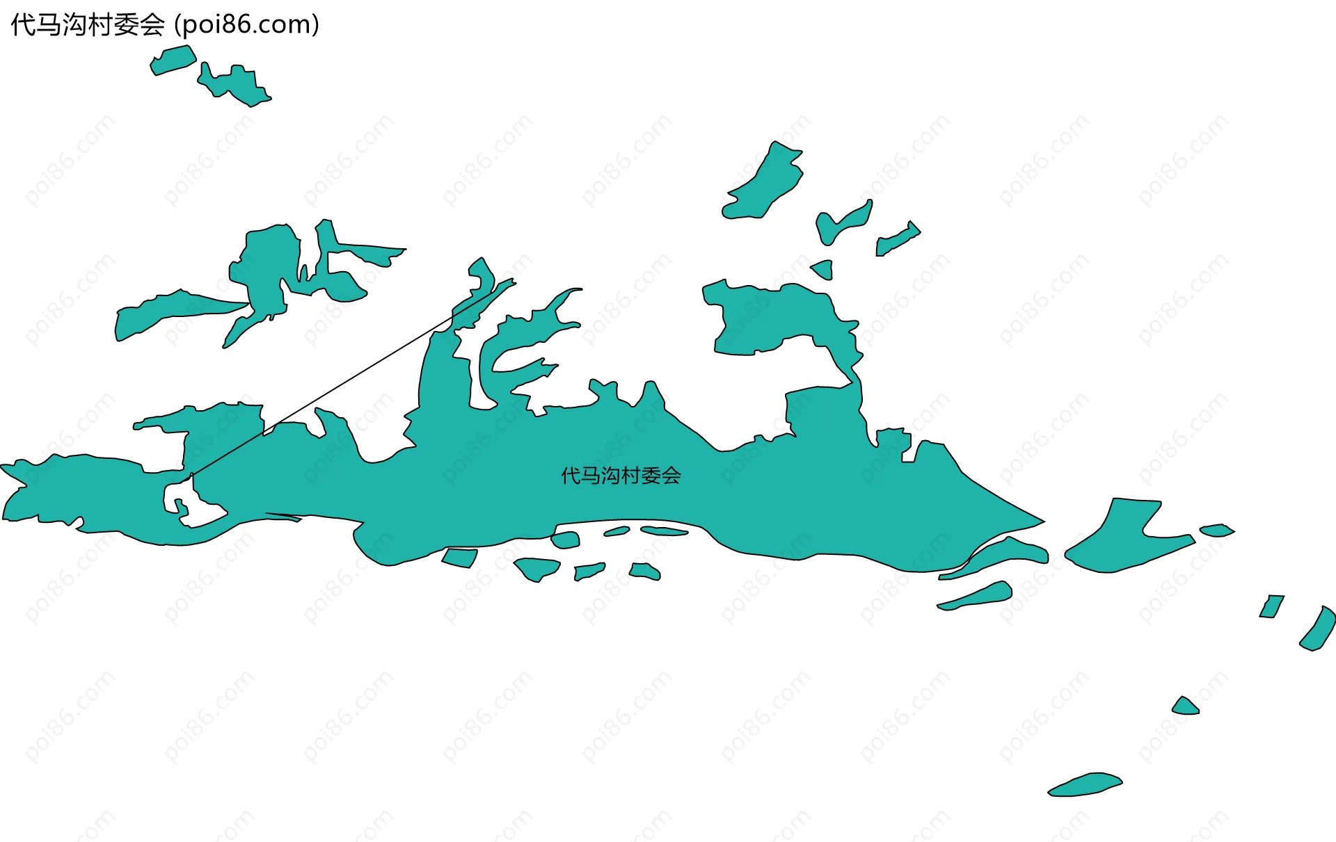 代马沟村委会边界地图