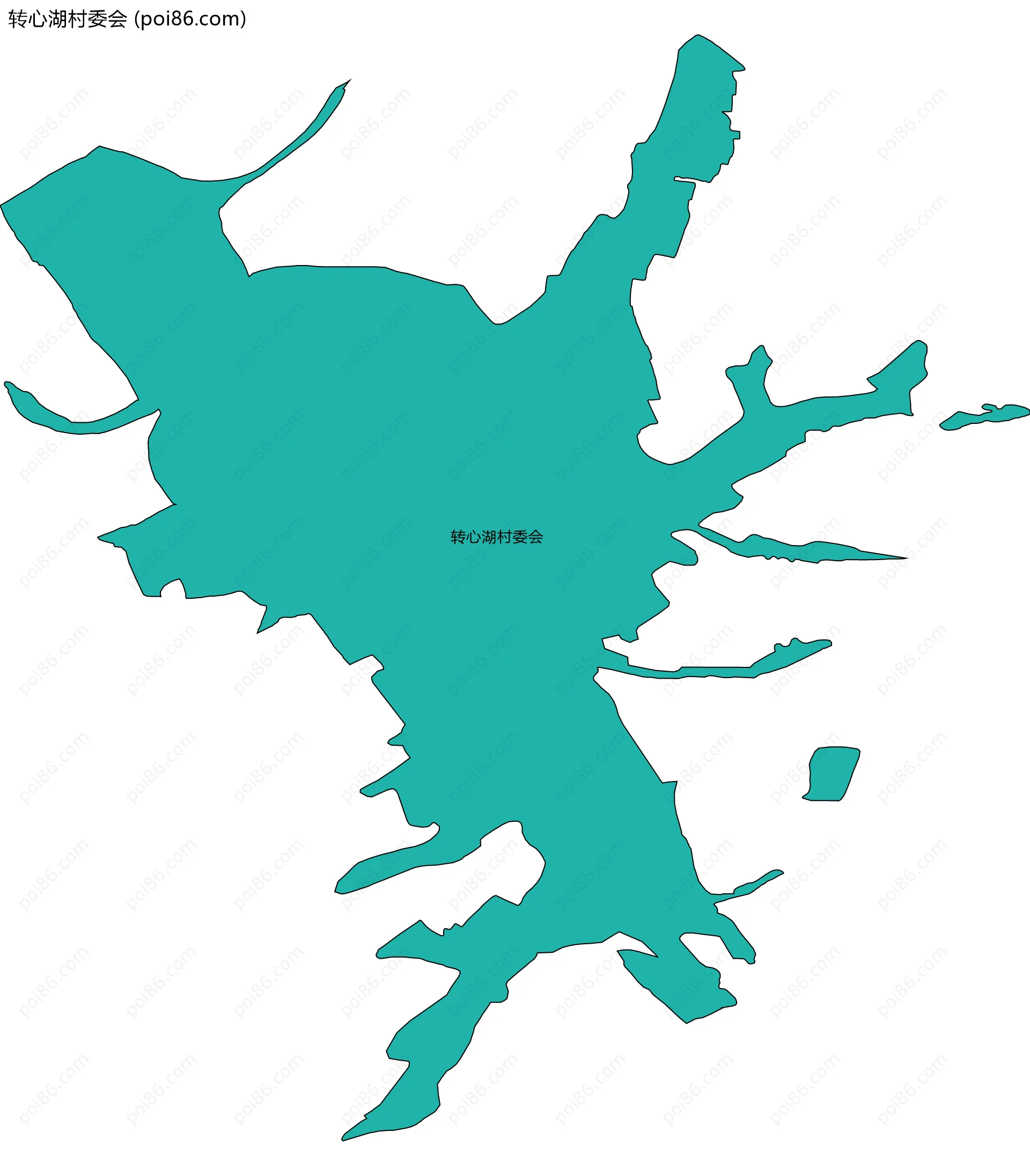 转心湖村委会边界地图