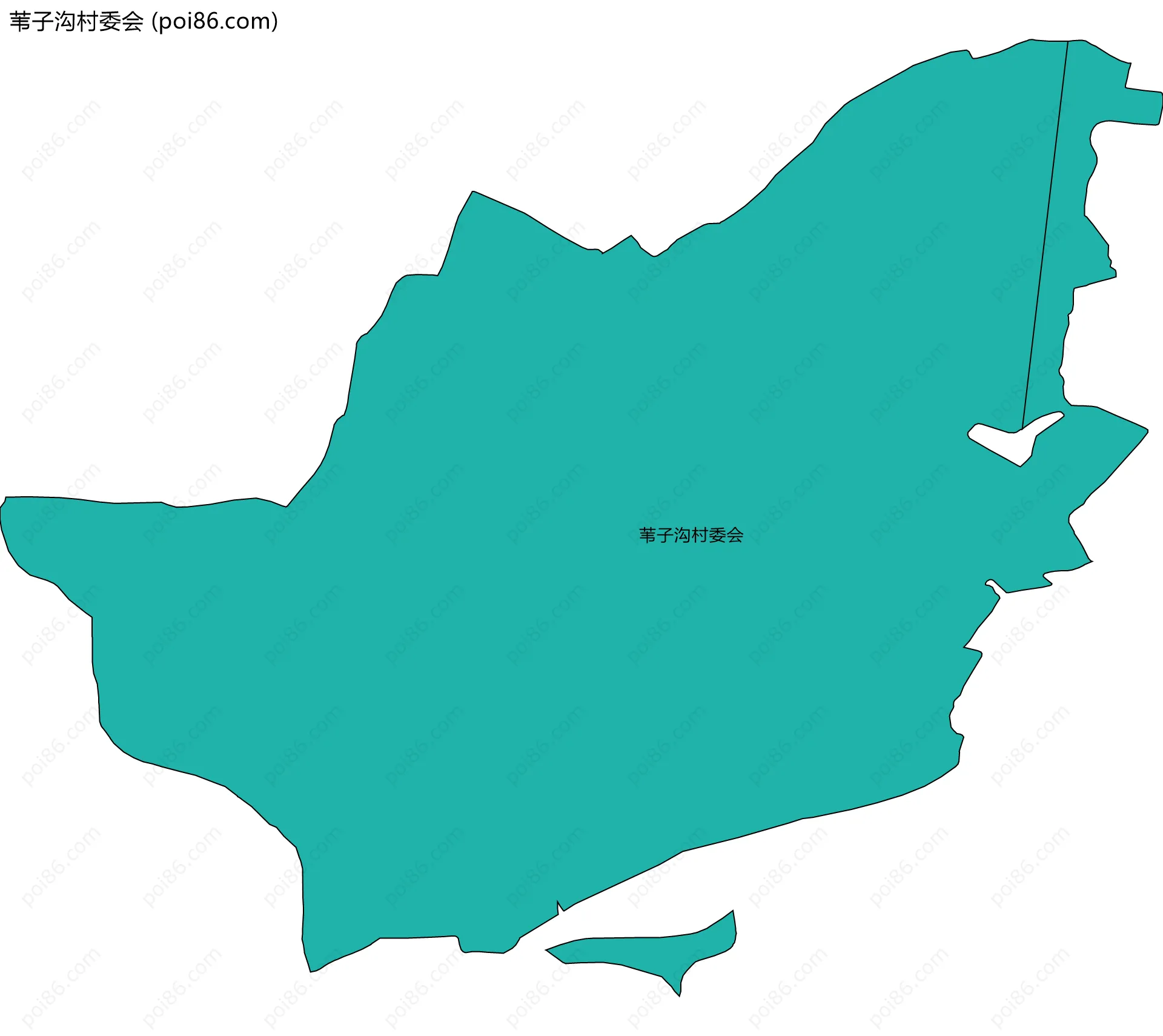 苇子沟村委会边界地图