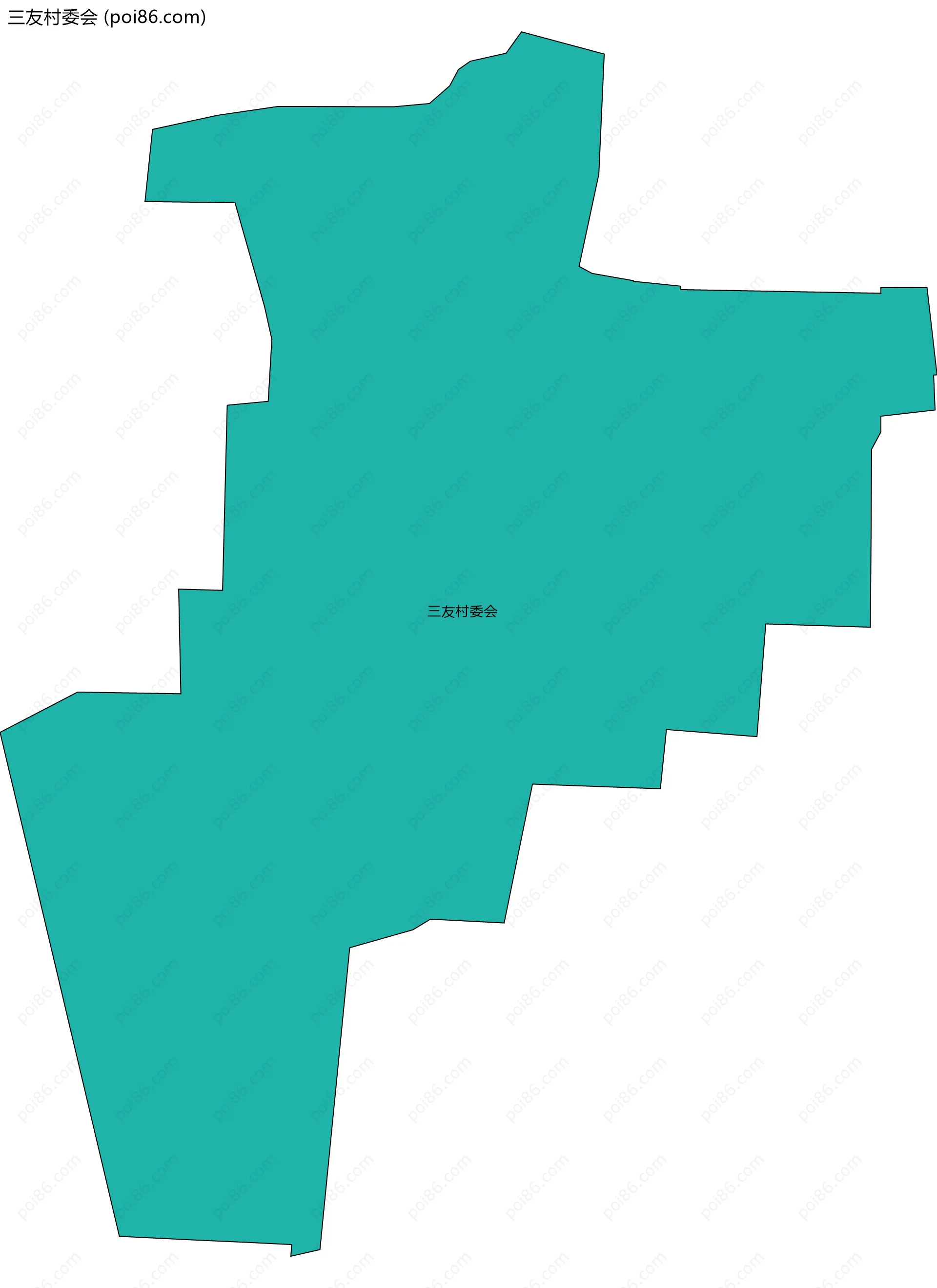 三友村委会边界地图