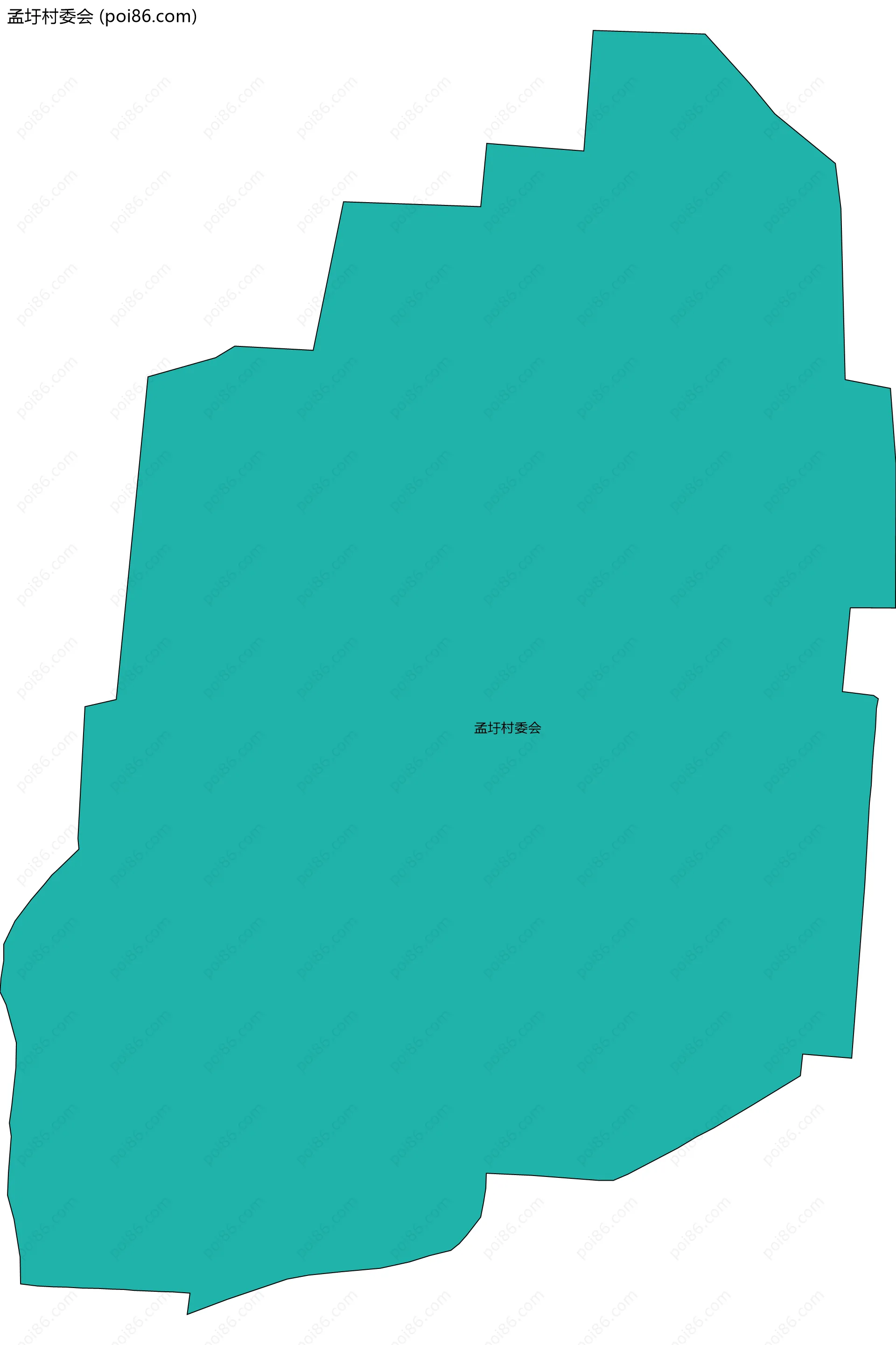 孟圩村委会边界地图