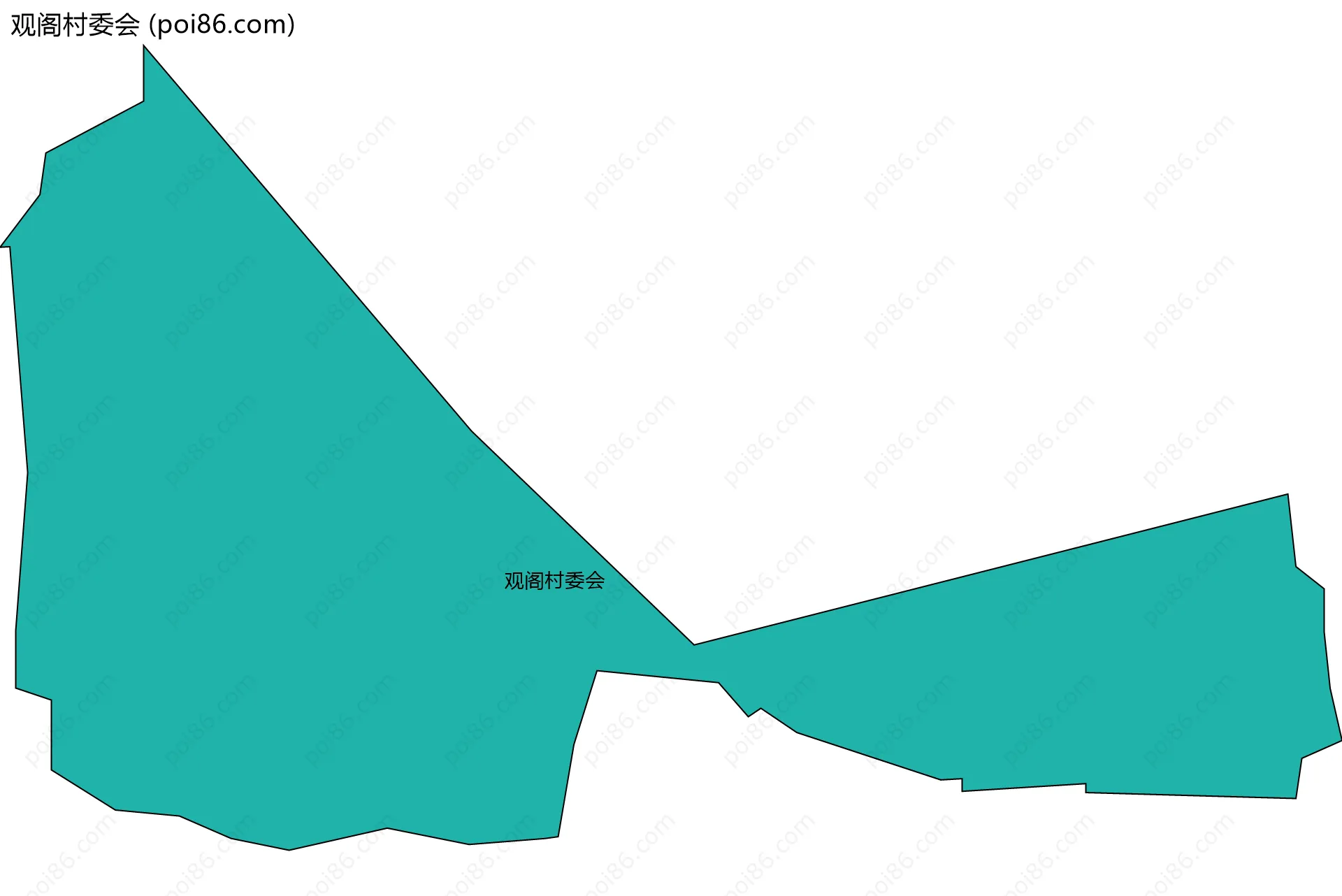 观阁村委会边界地图
