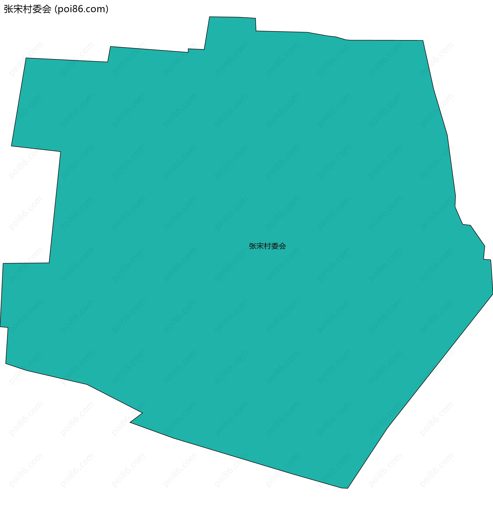 张宋村委会边界地图