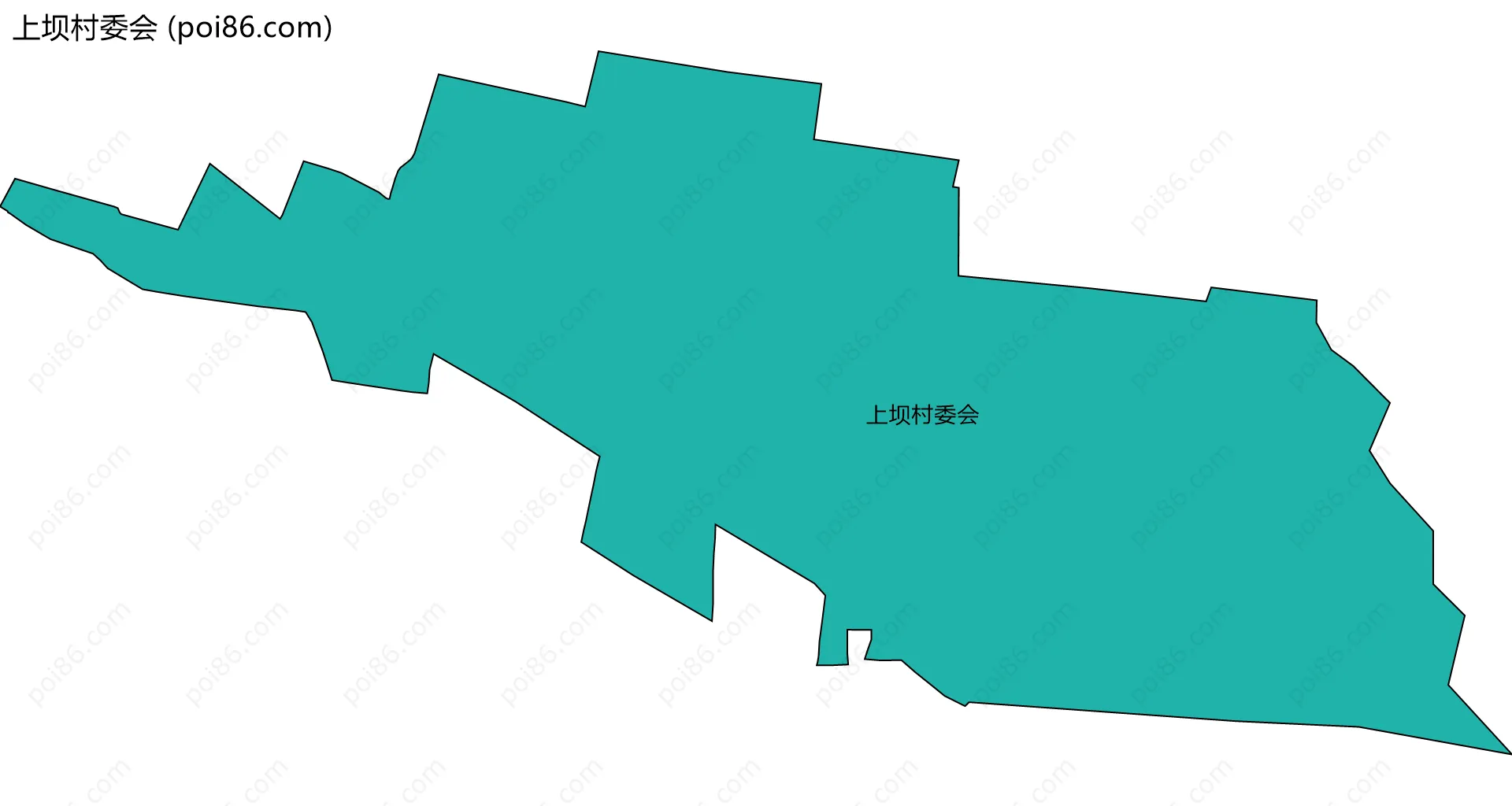 上坝村委会边界地图