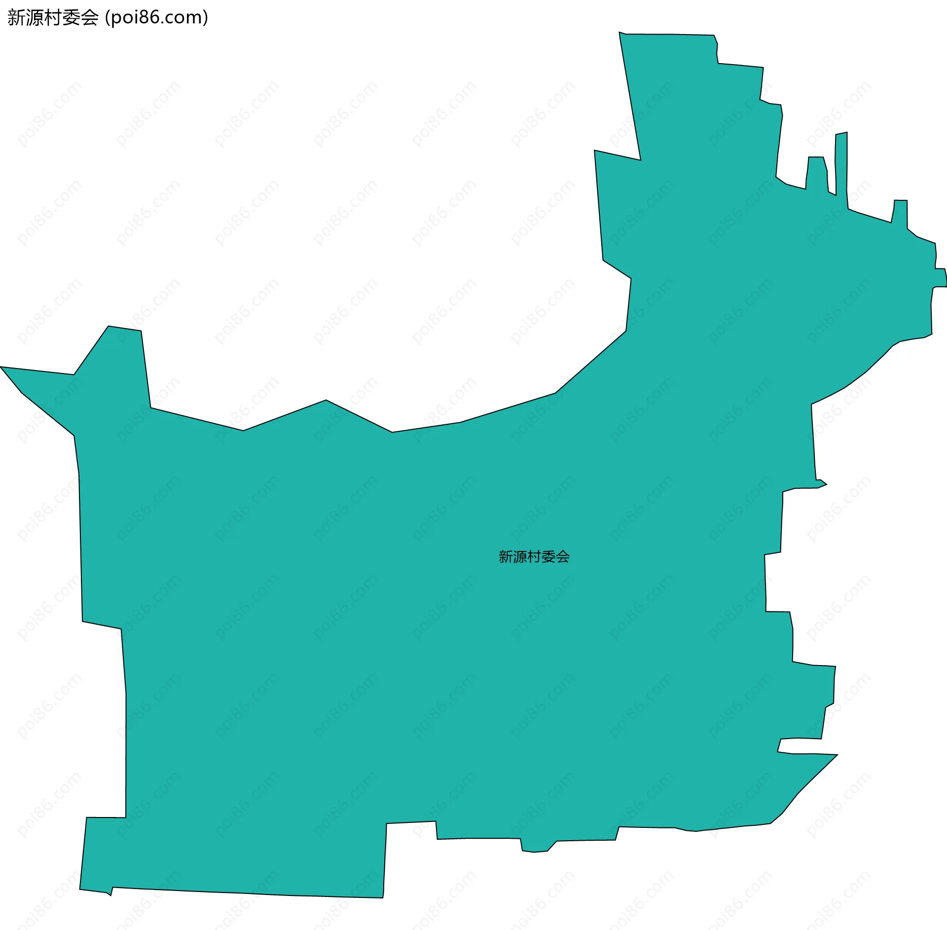新源村委会边界地图