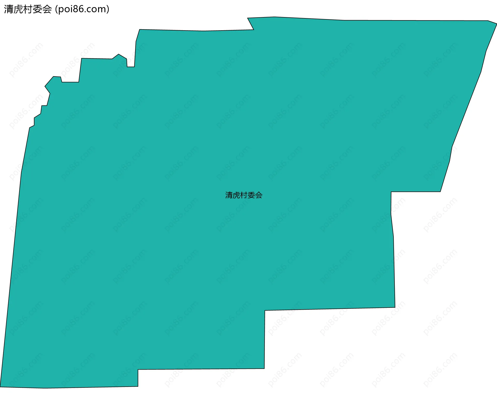 清虎村委会边界地图