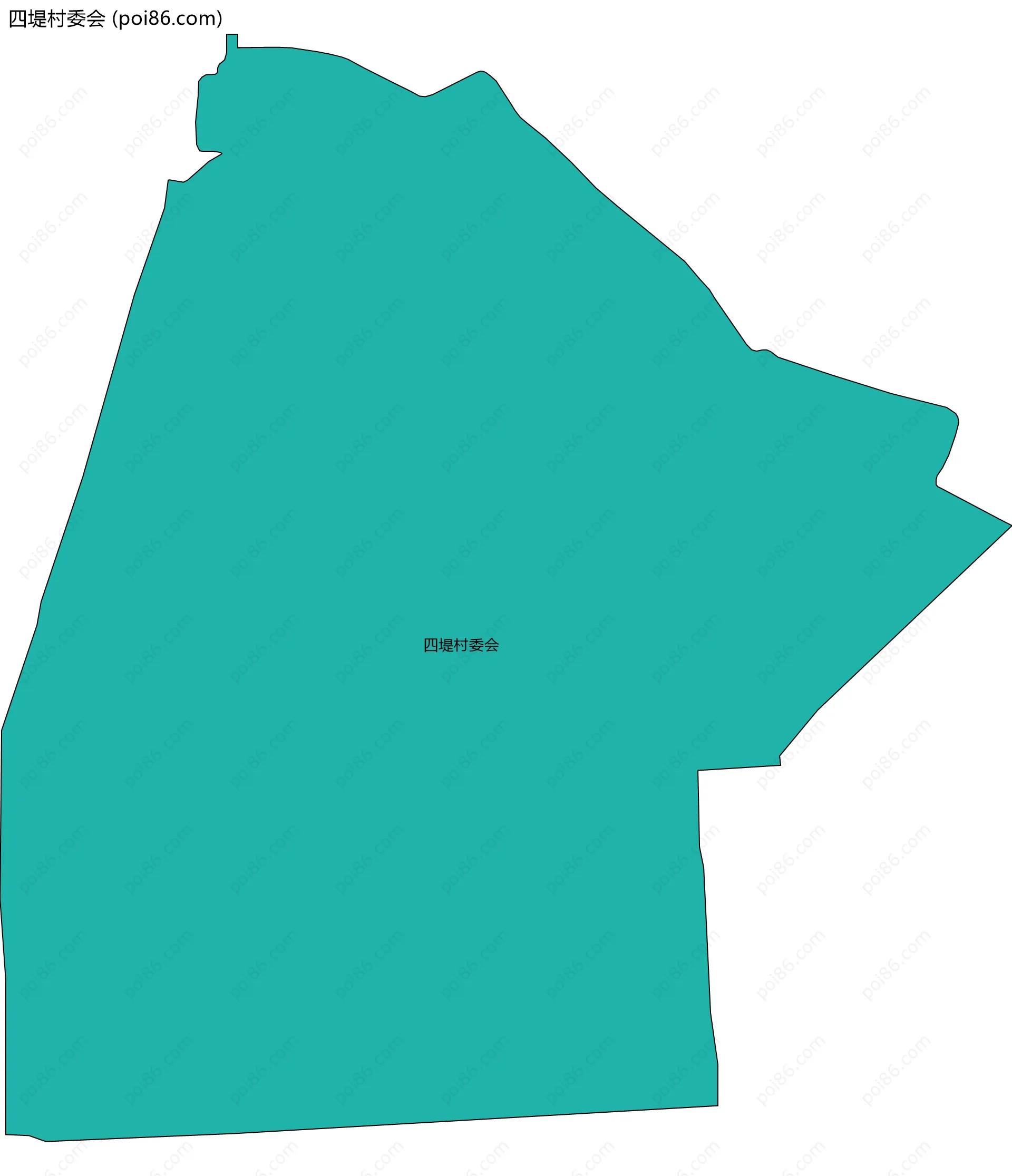 四堤村委会边界地图