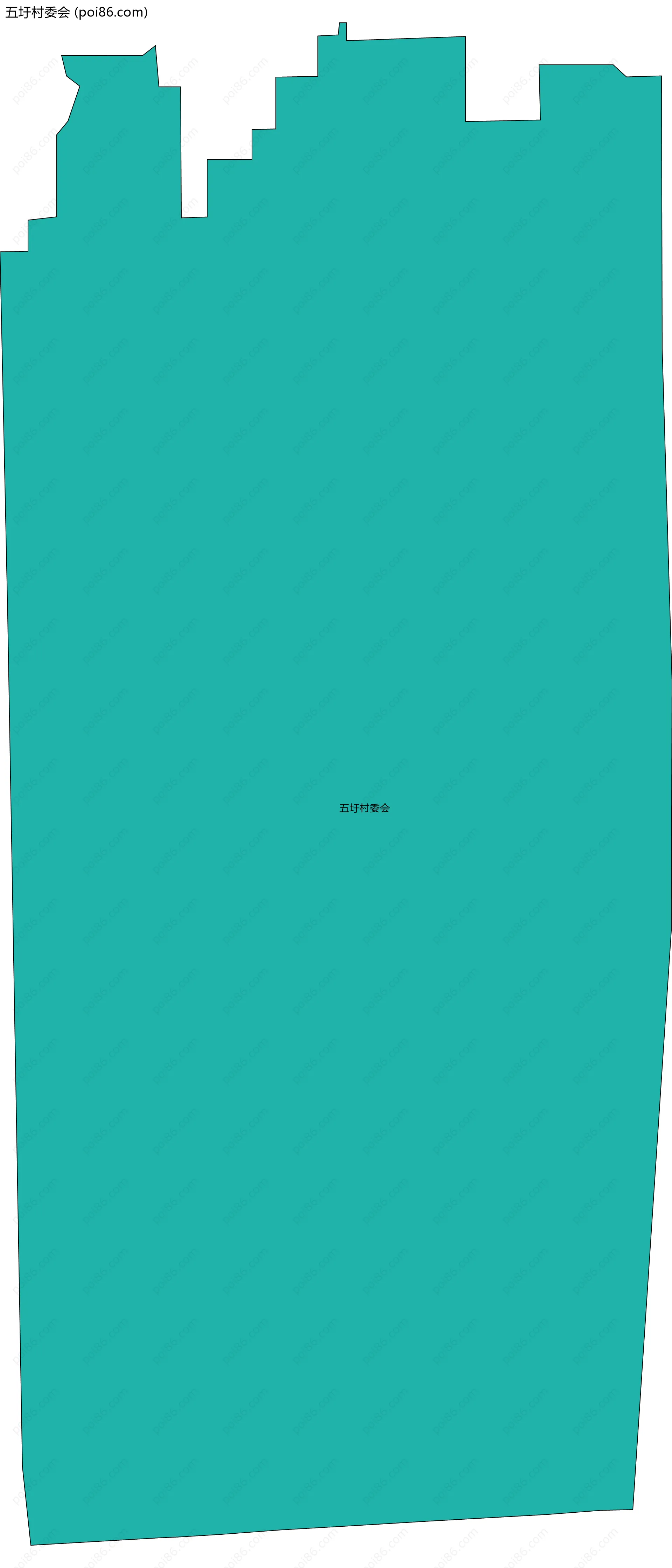 五圩村委会边界地图