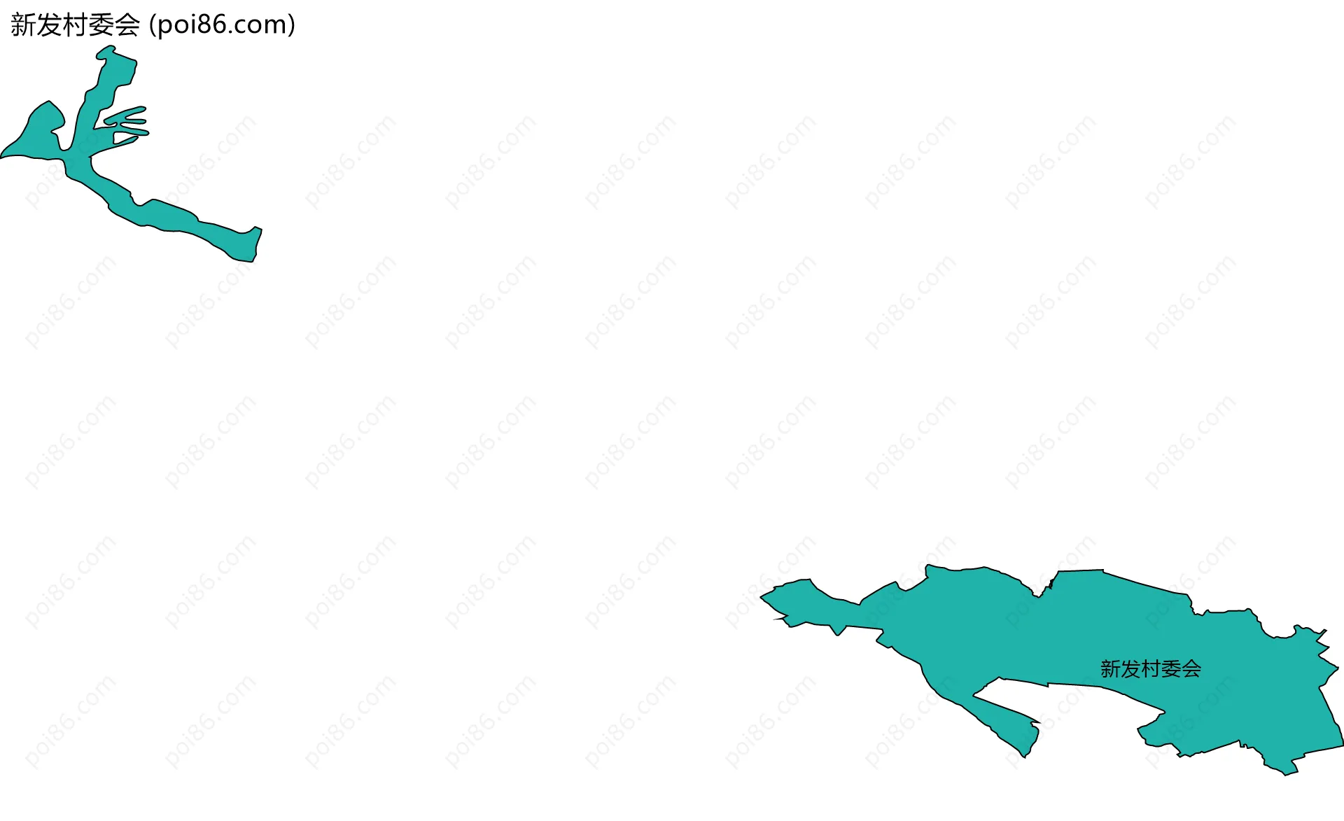 新发村委会边界地图