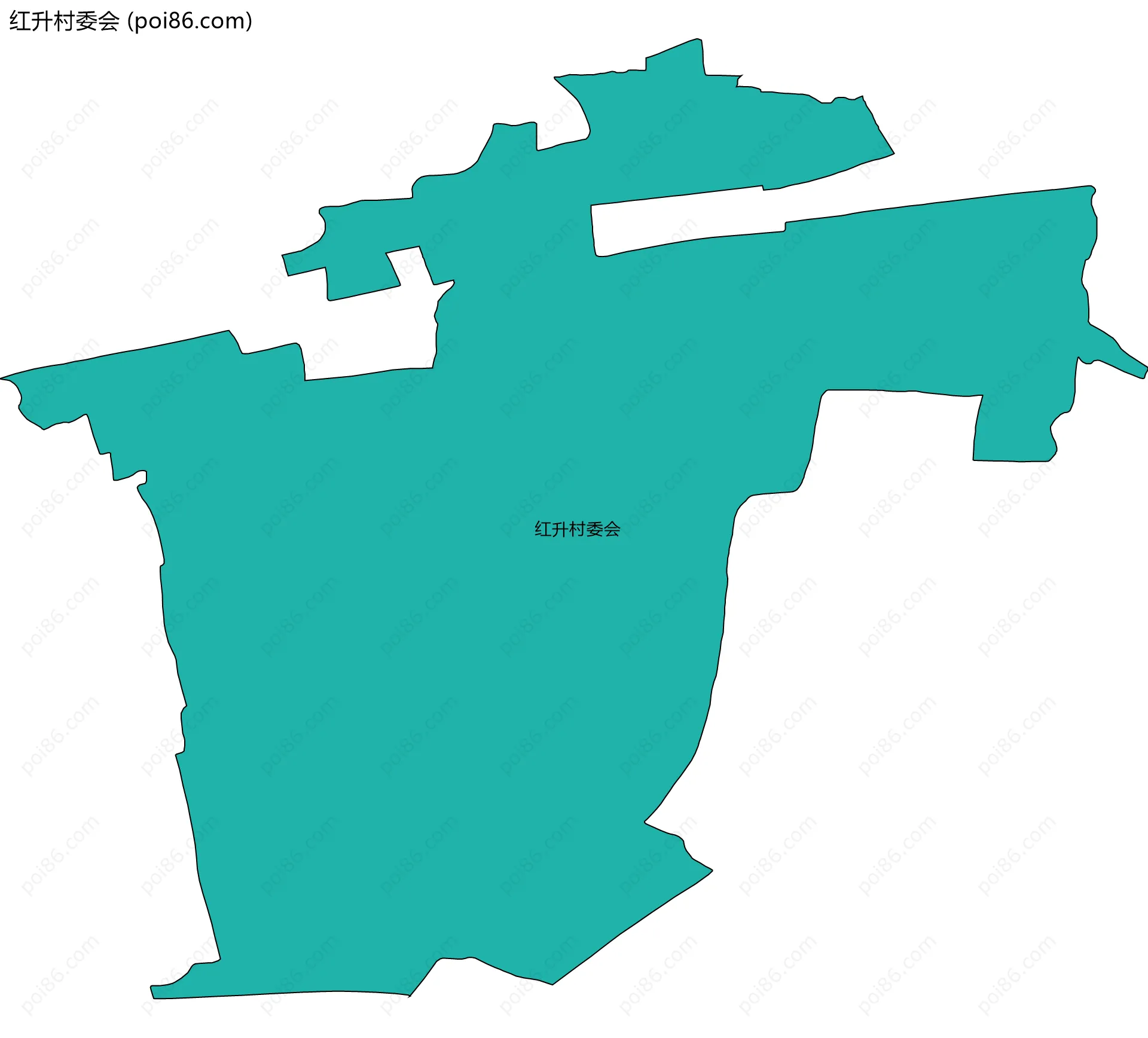 红升村委会边界地图