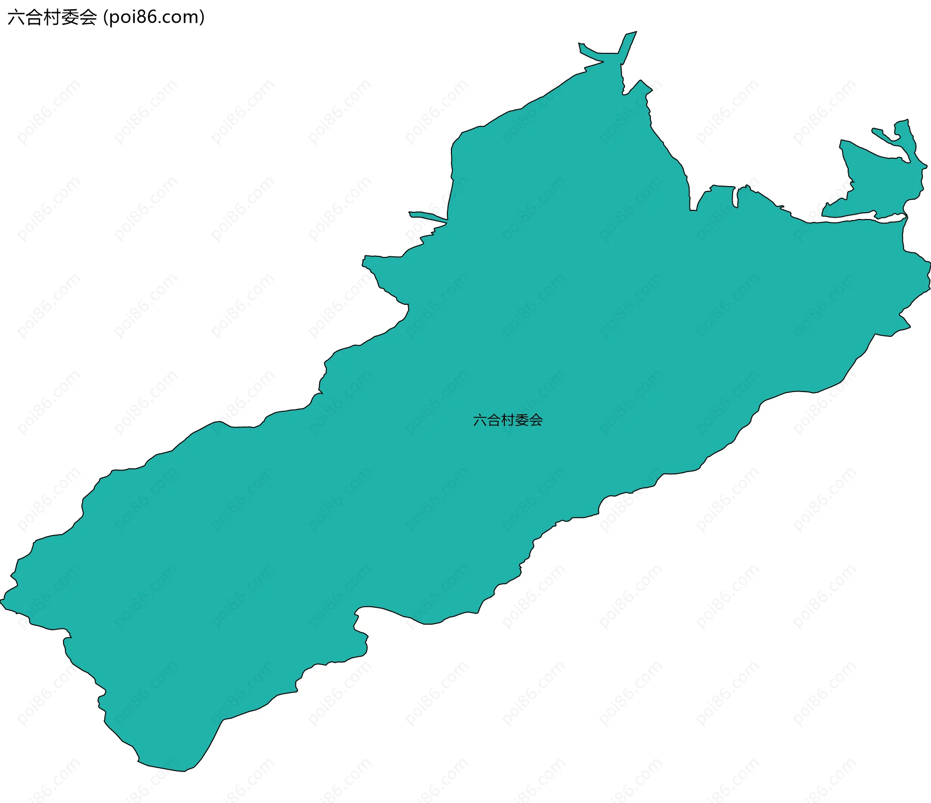 六合村委会边界地图
