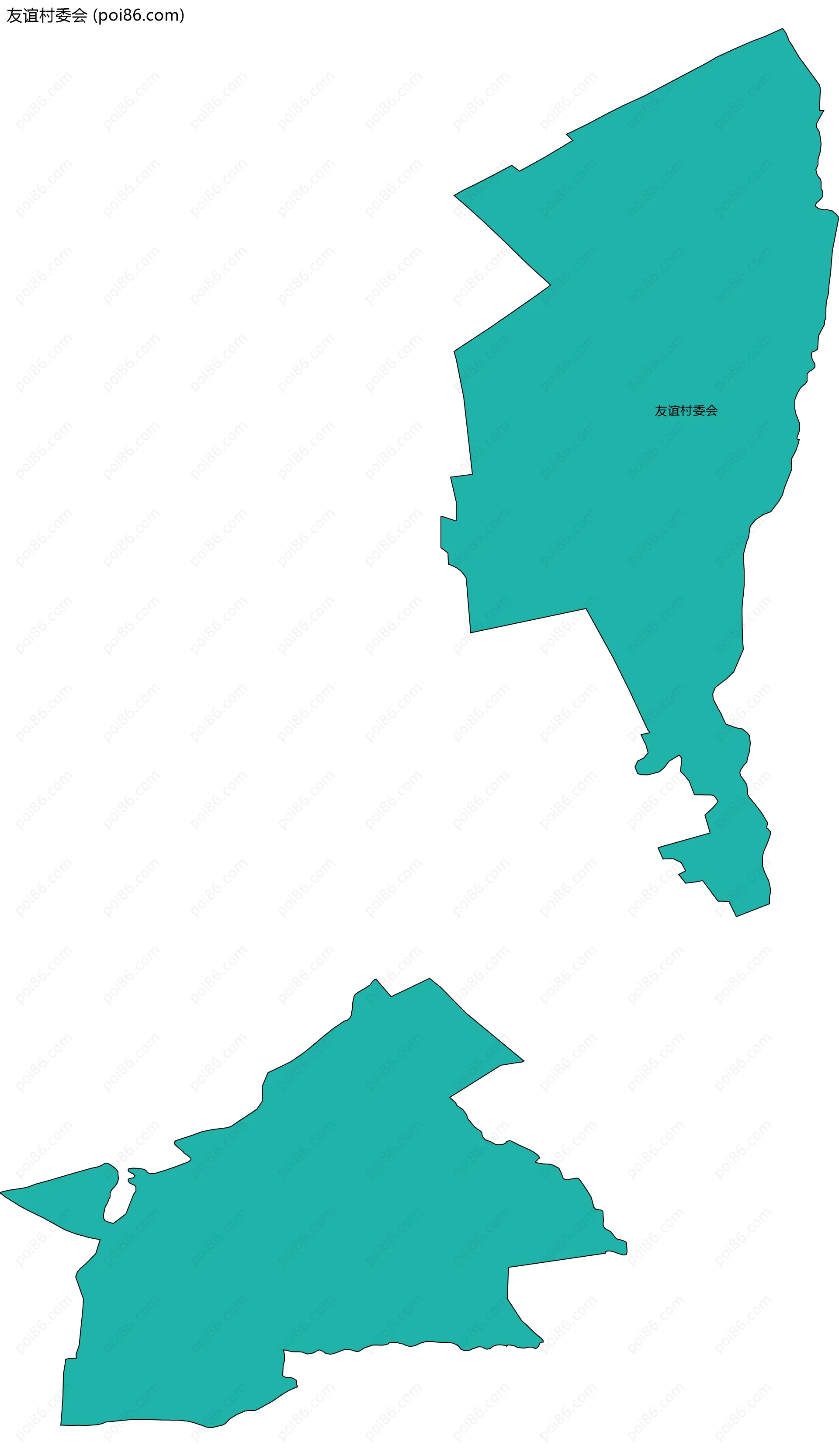 友谊村委会边界地图