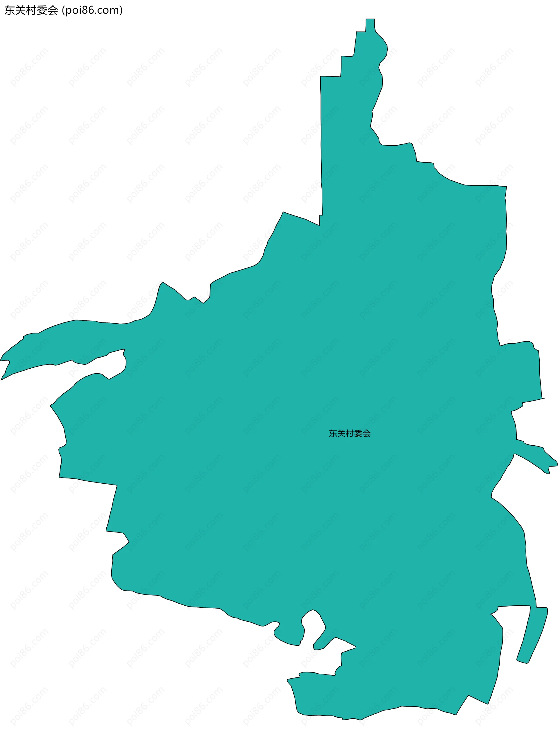 东关村委会边界地图