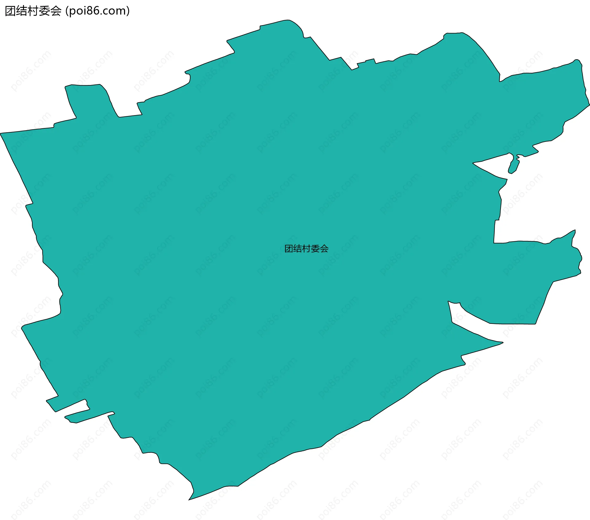 团结村委会边界地图