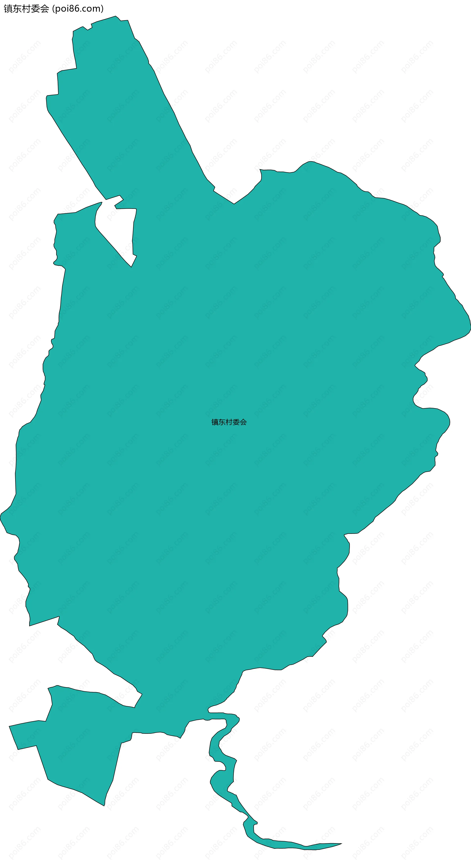 镇东村委会边界地图