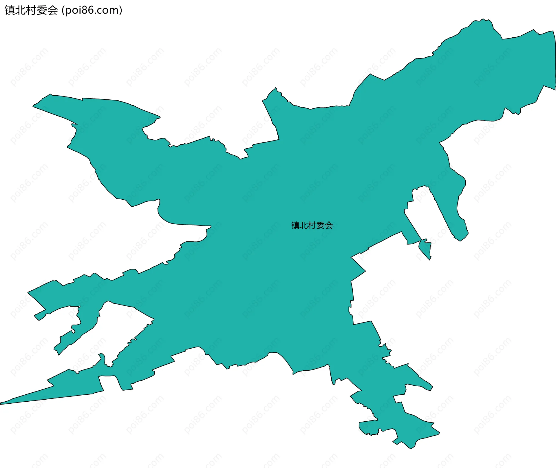 镇北村委会边界地图