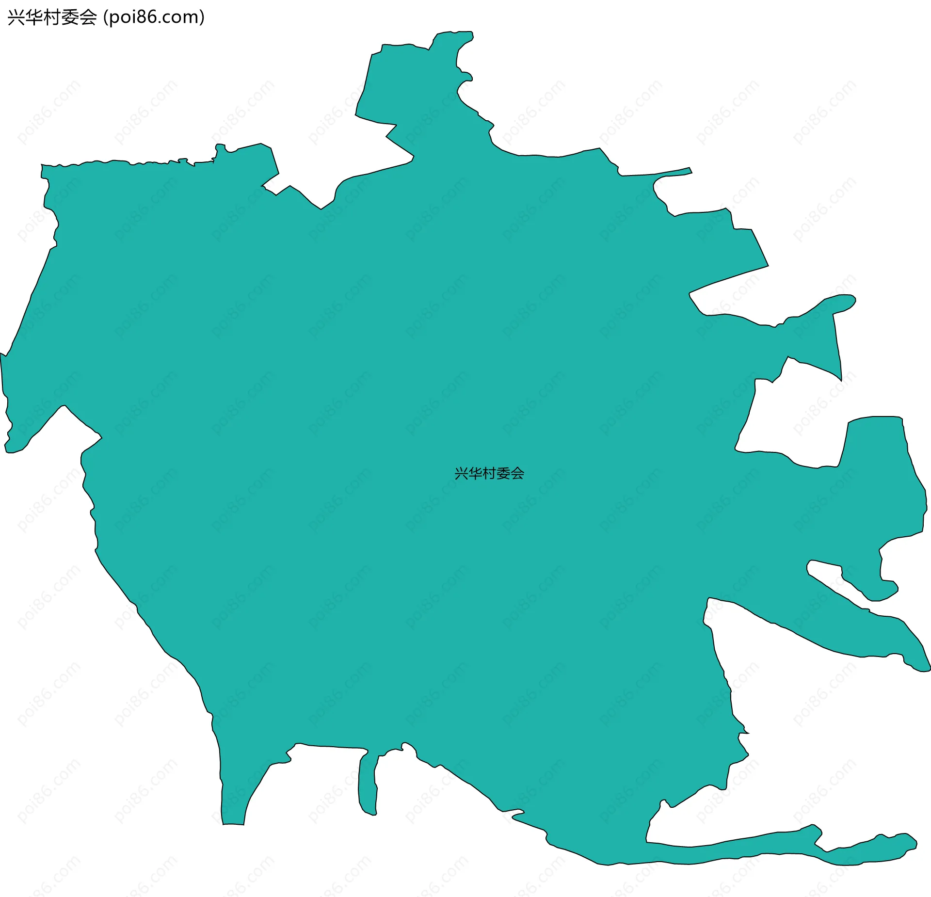 兴华村委会边界地图