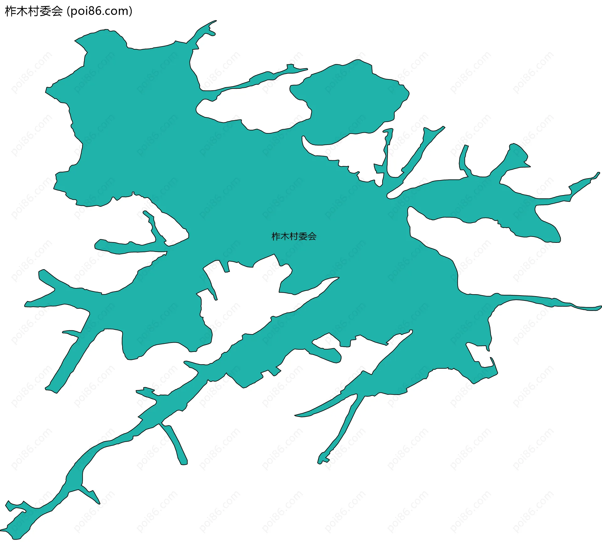 柞木村委会边界地图
