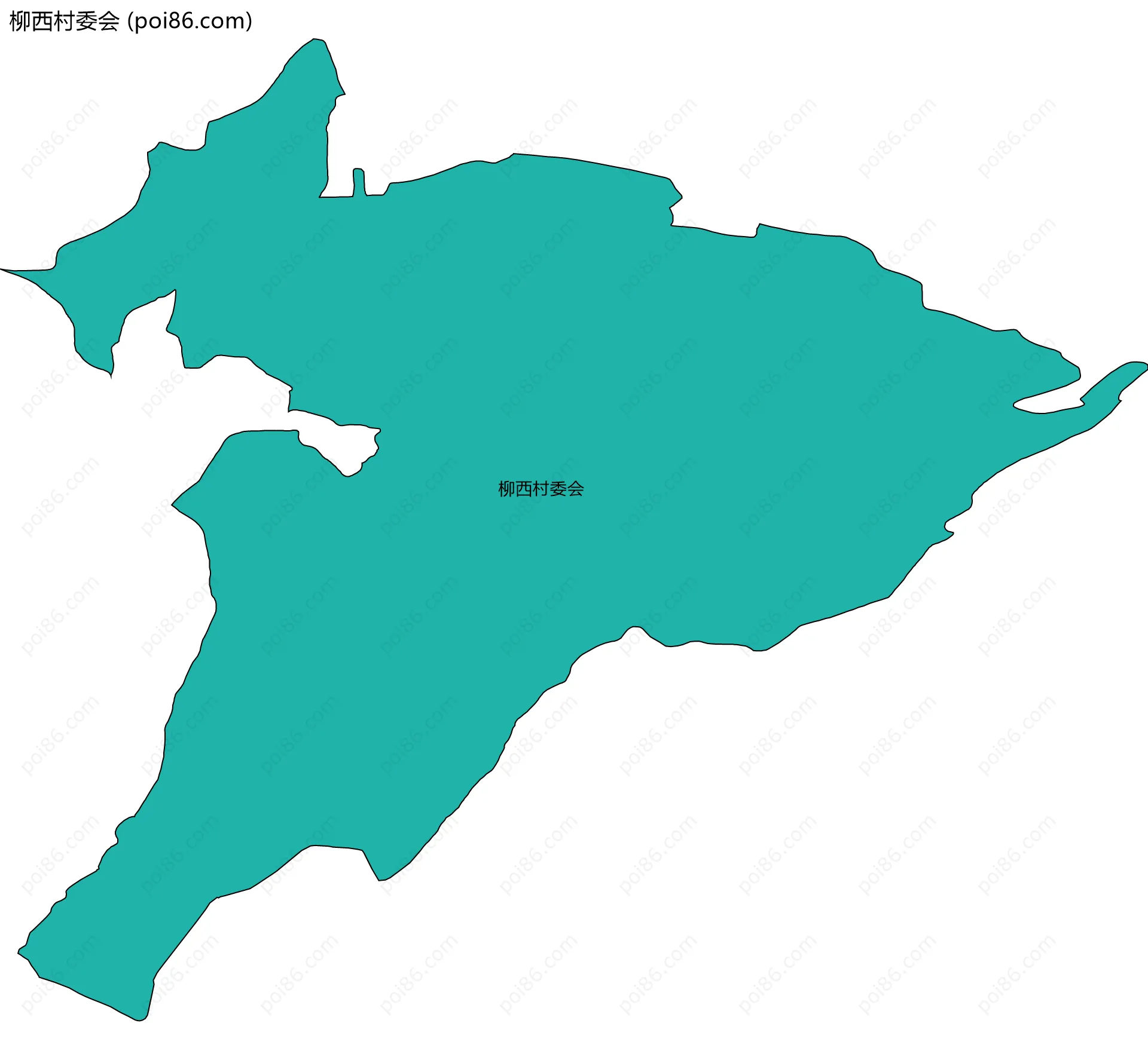 柳西村委会边界地图