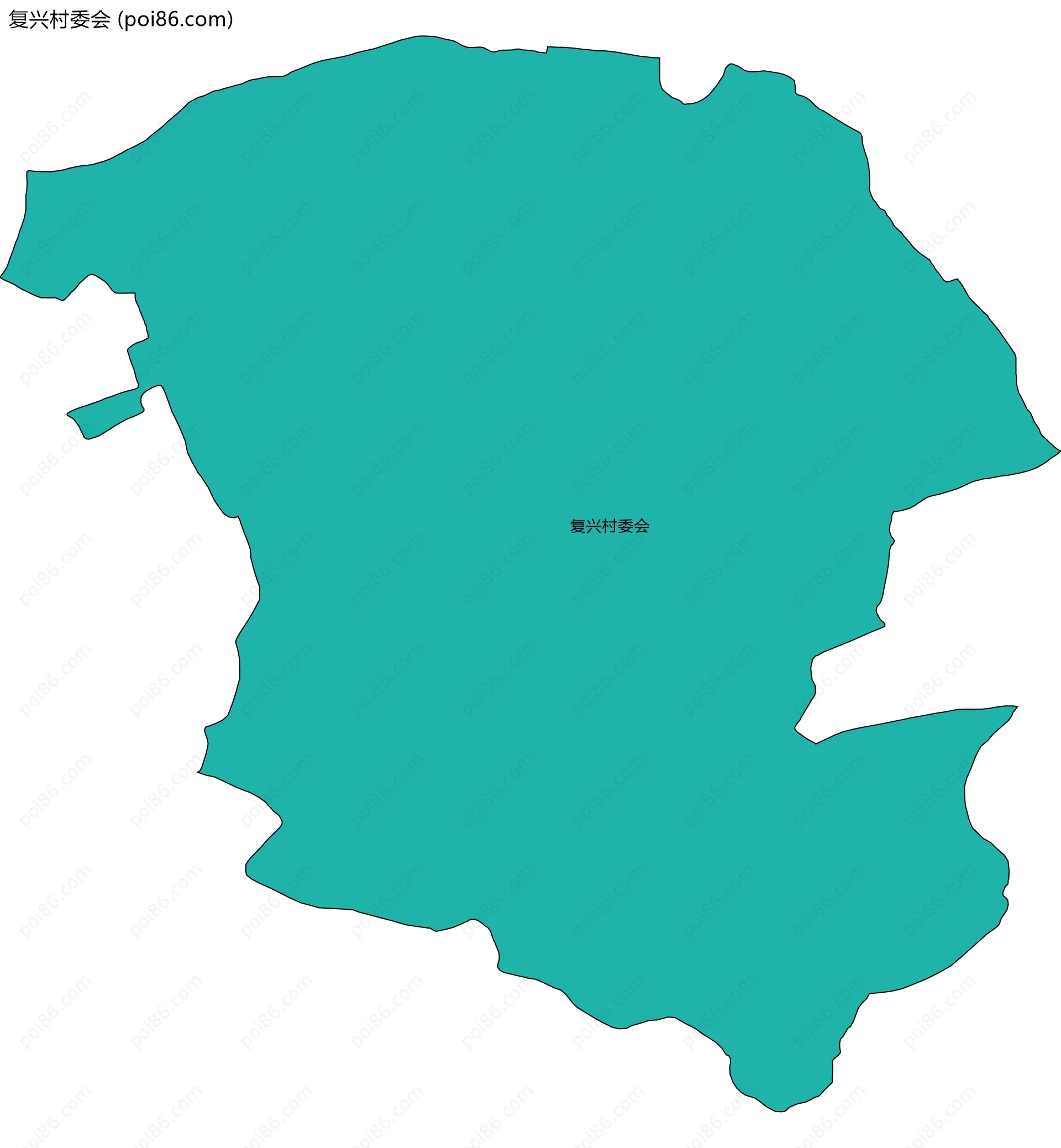 复兴村委会边界地图