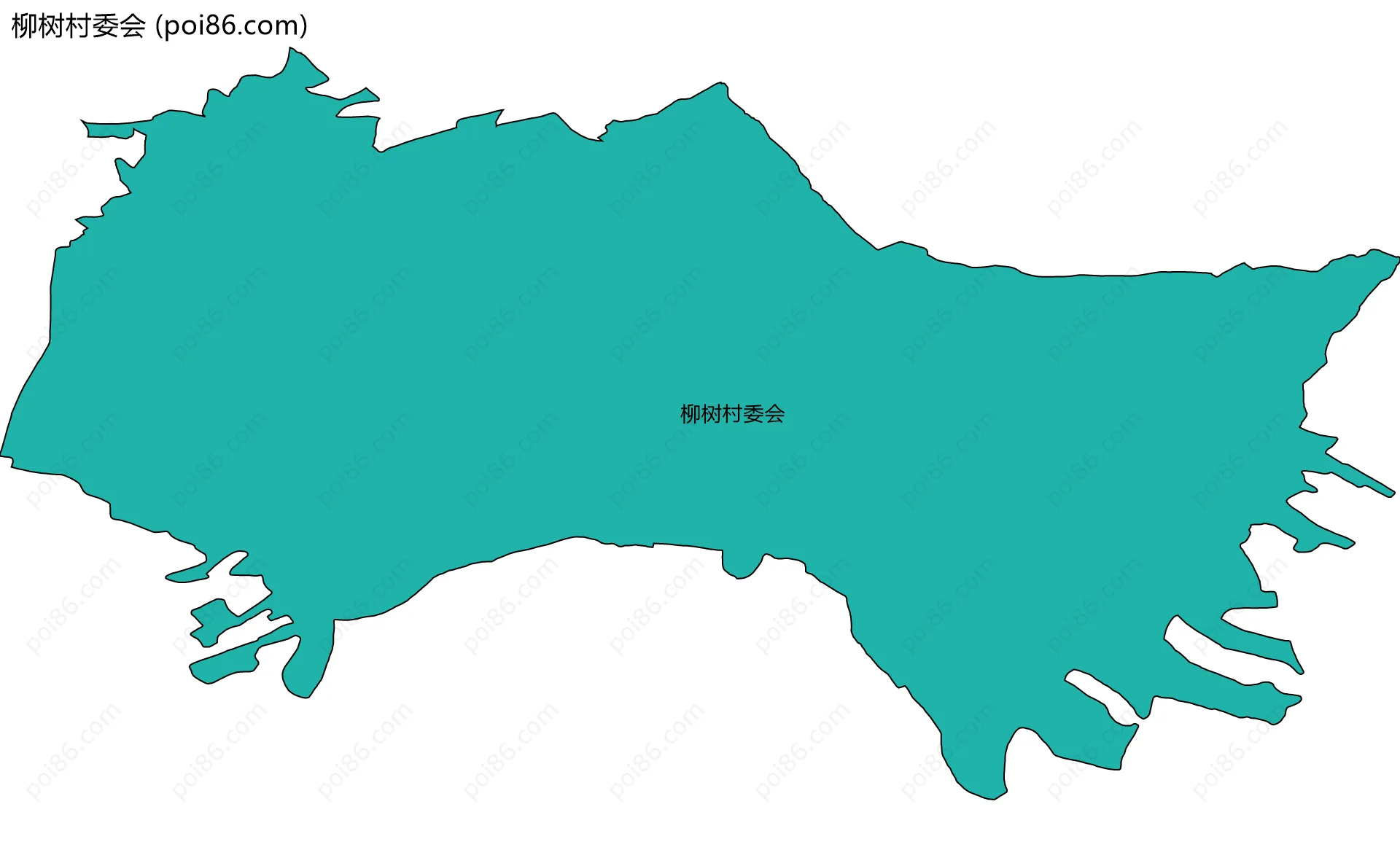 柳树村委会边界地图