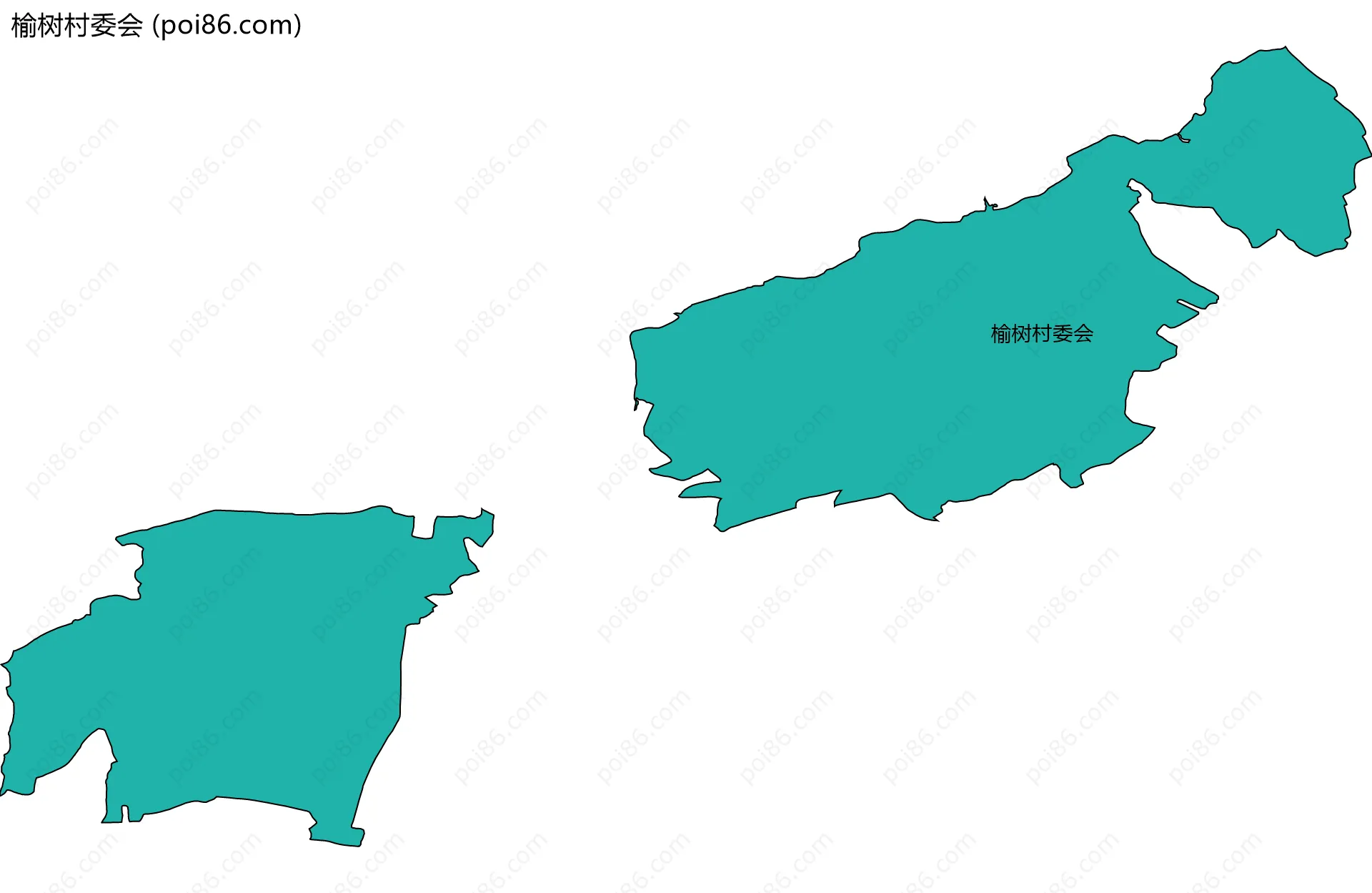 榆树村委会边界地图