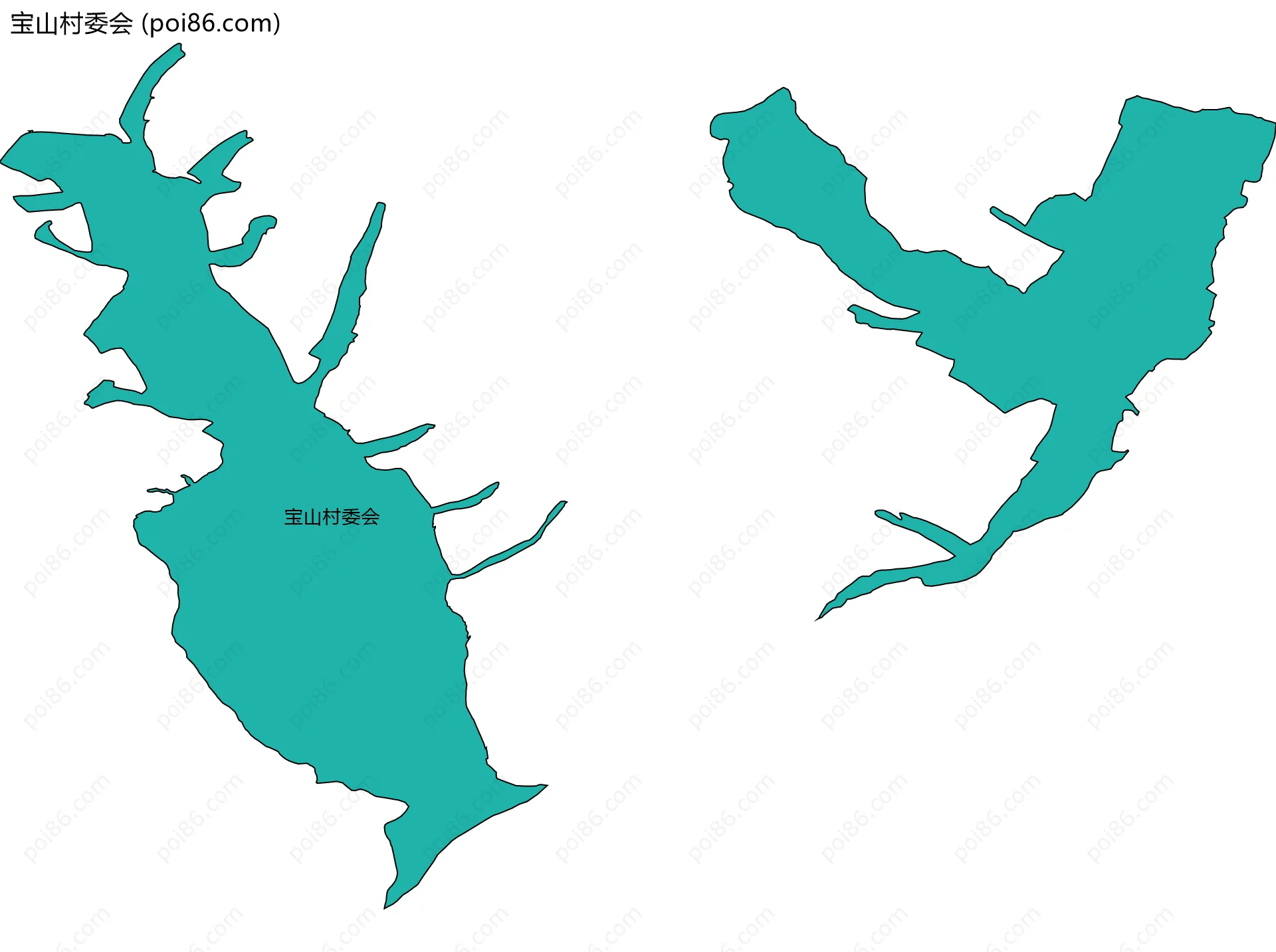 宝山村委会边界地图
