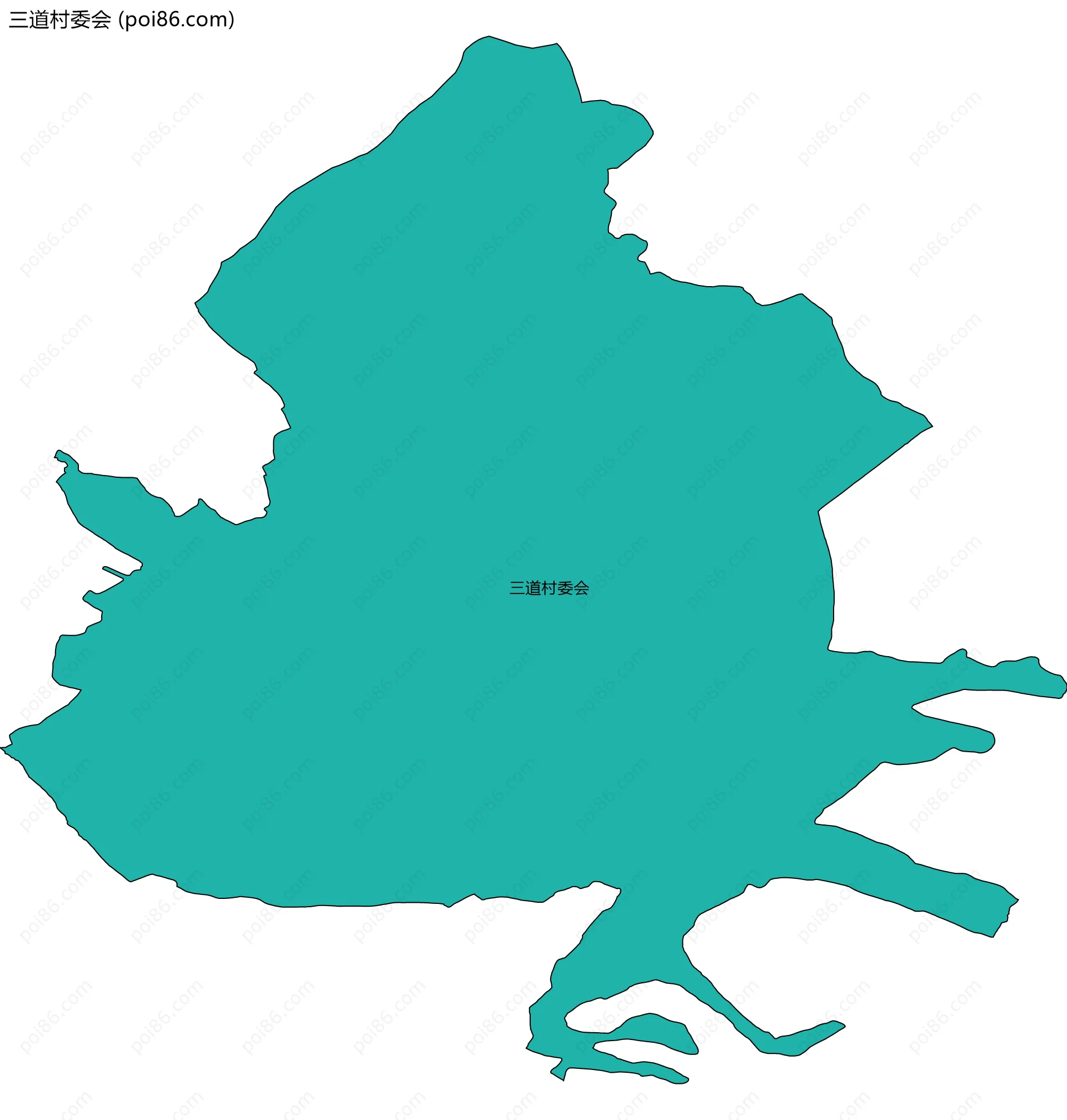 三道村委会边界地图