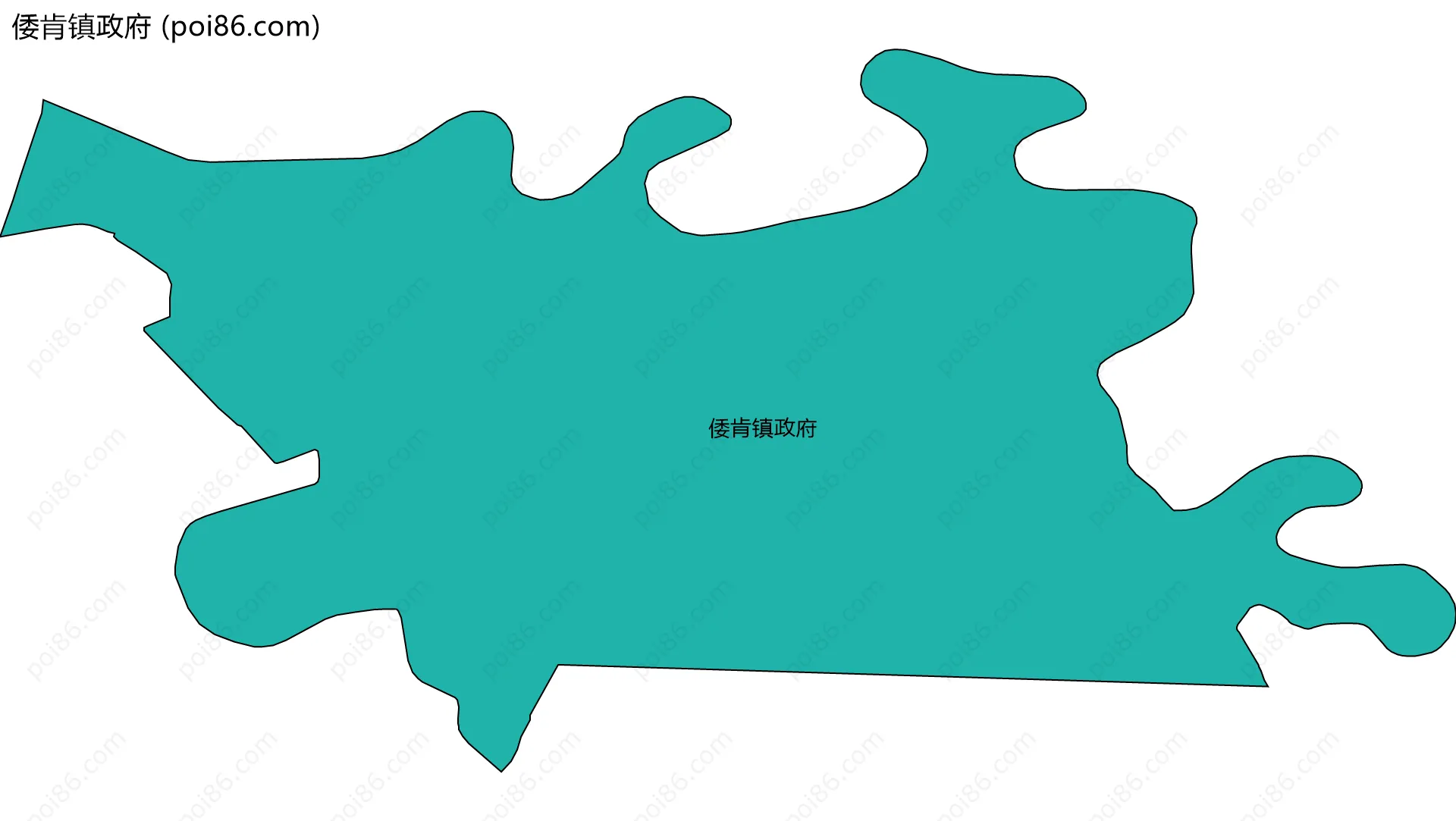 倭肯镇政府边界地图