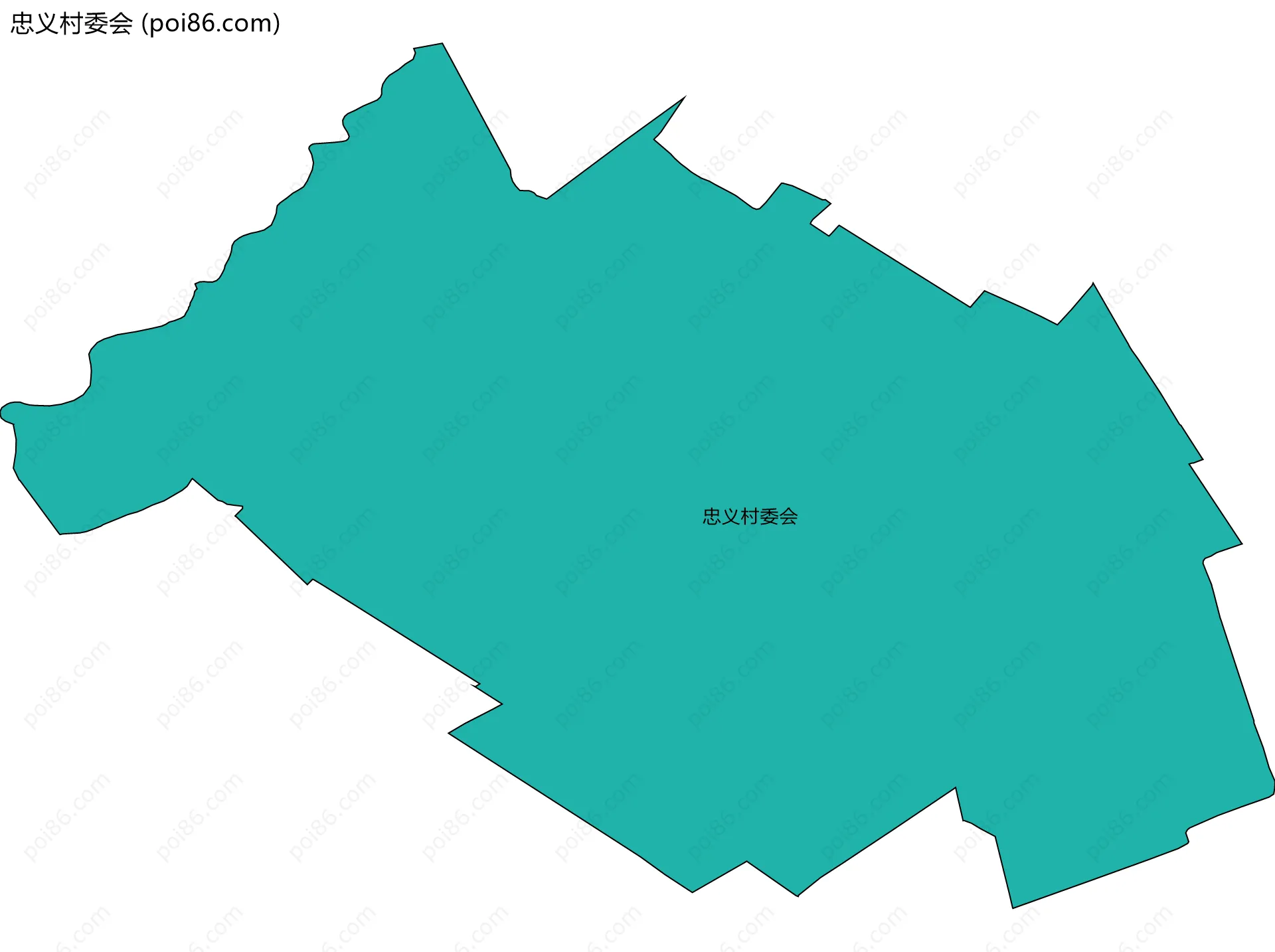 忠义村委会边界地图