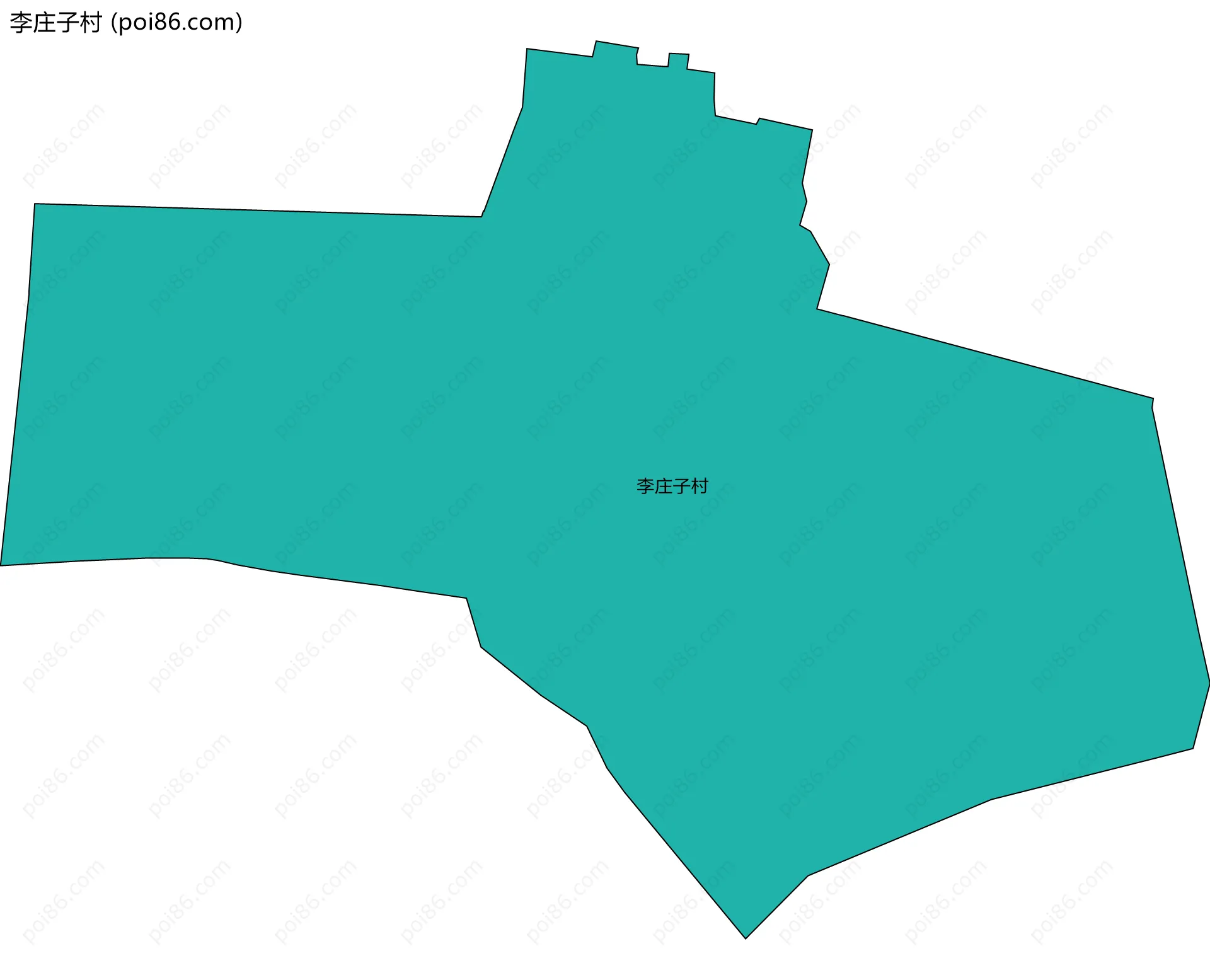李庄子村边界地图