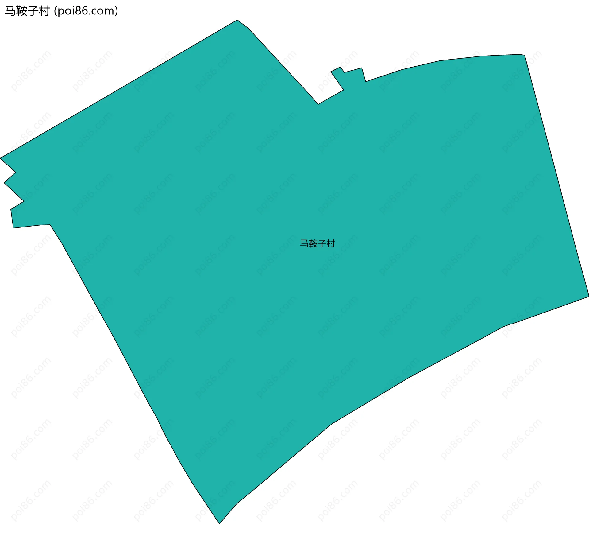马鞍子村边界地图