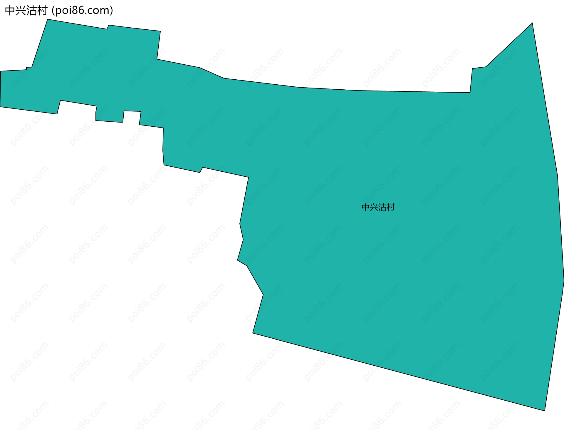 中兴沽村边界地图