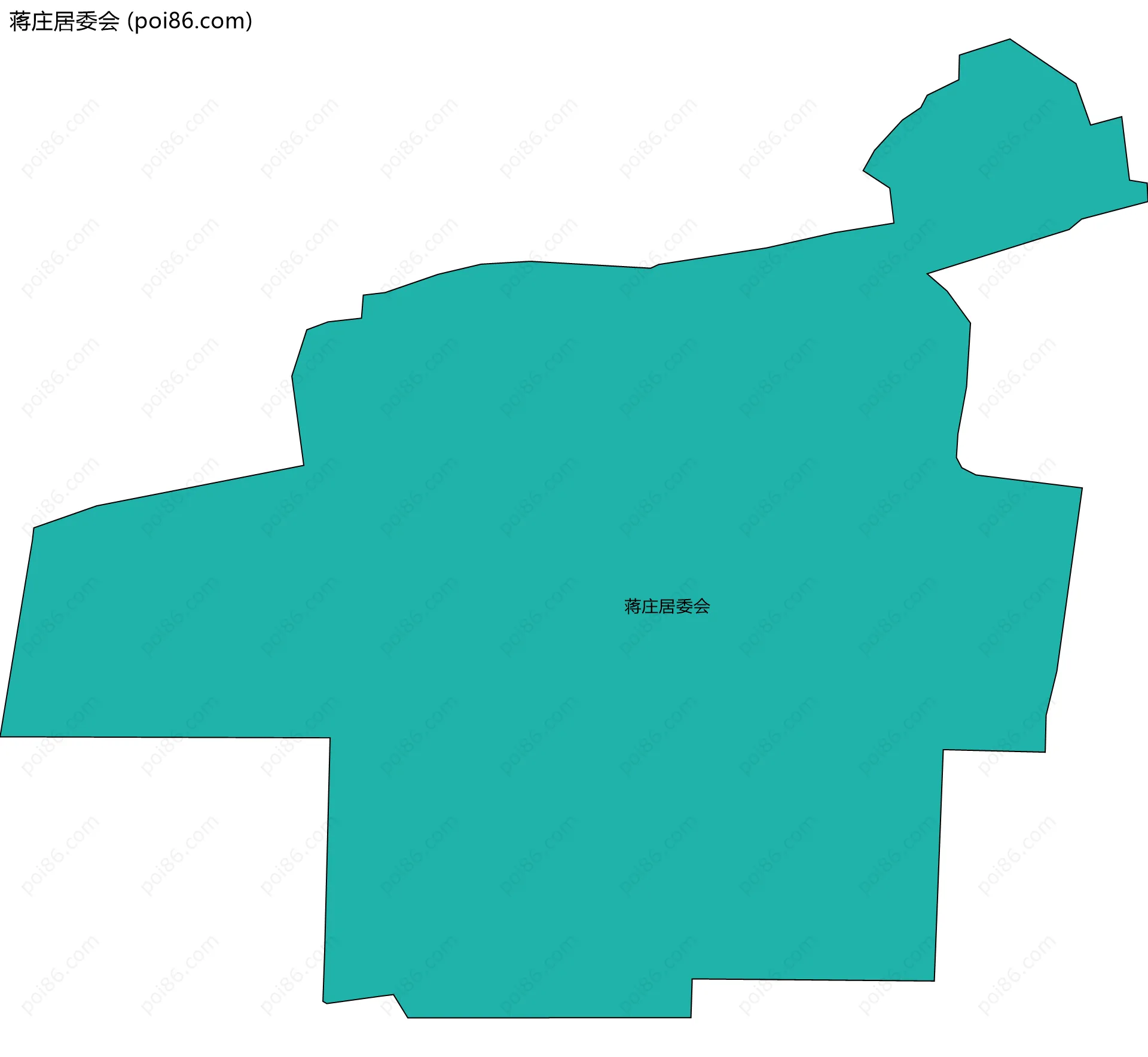 蒋庄居委会边界地图