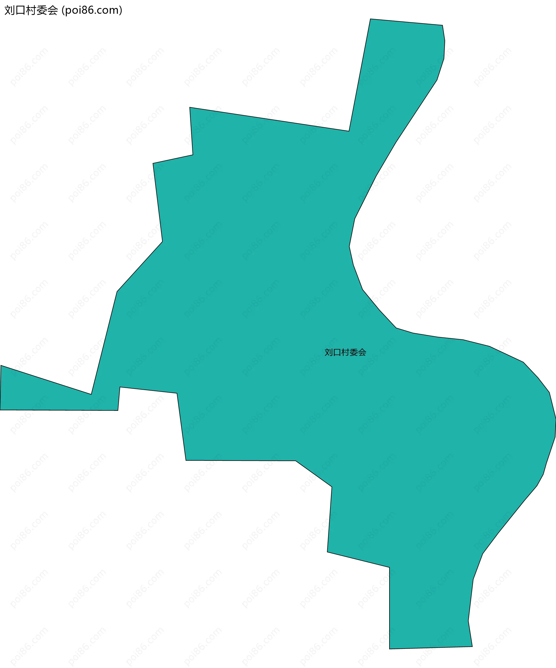 刘口村委会边界地图
