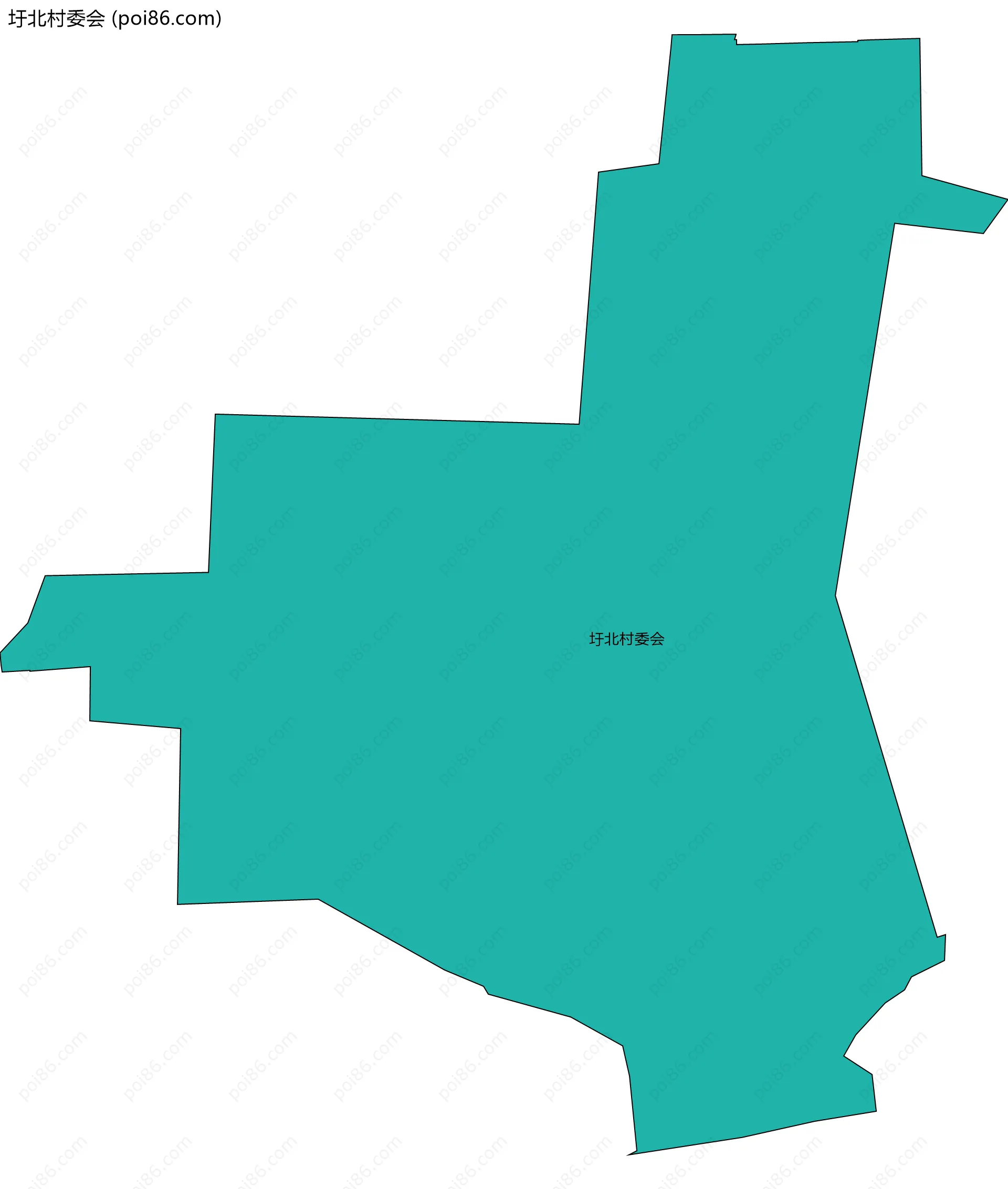 圩北村委会边界地图