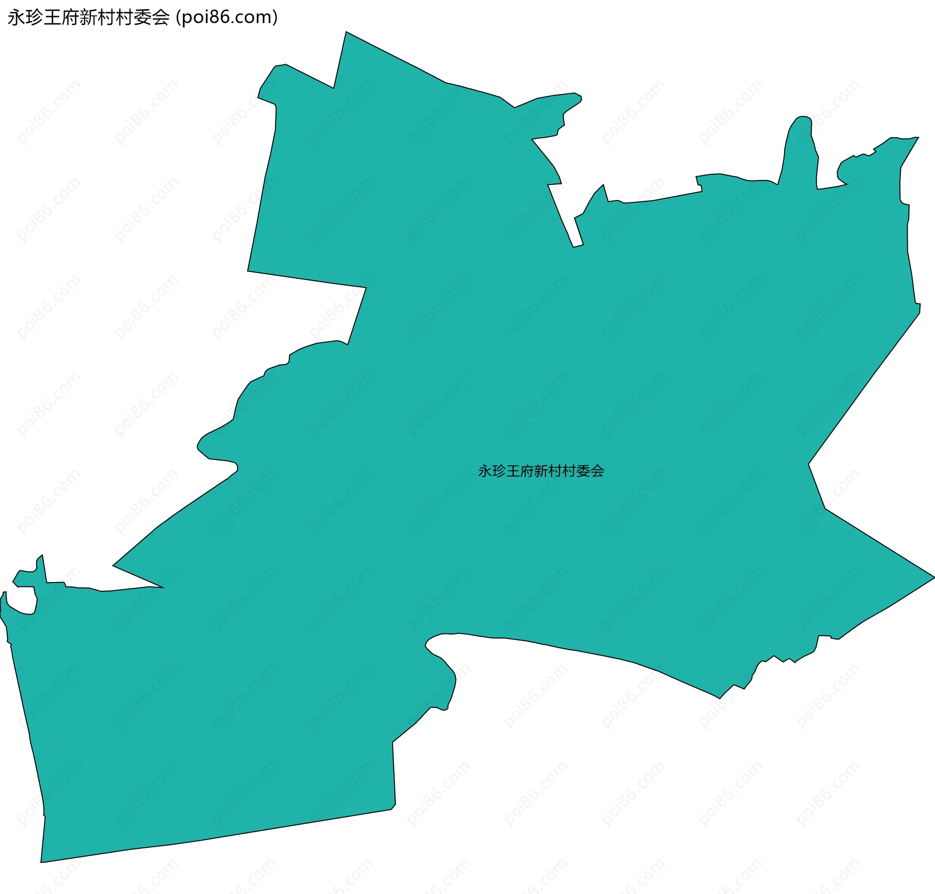 永珍王府新村村委会边界地图