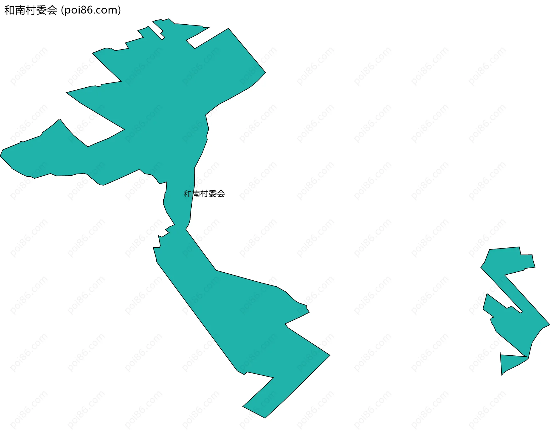 和南村委会边界地图