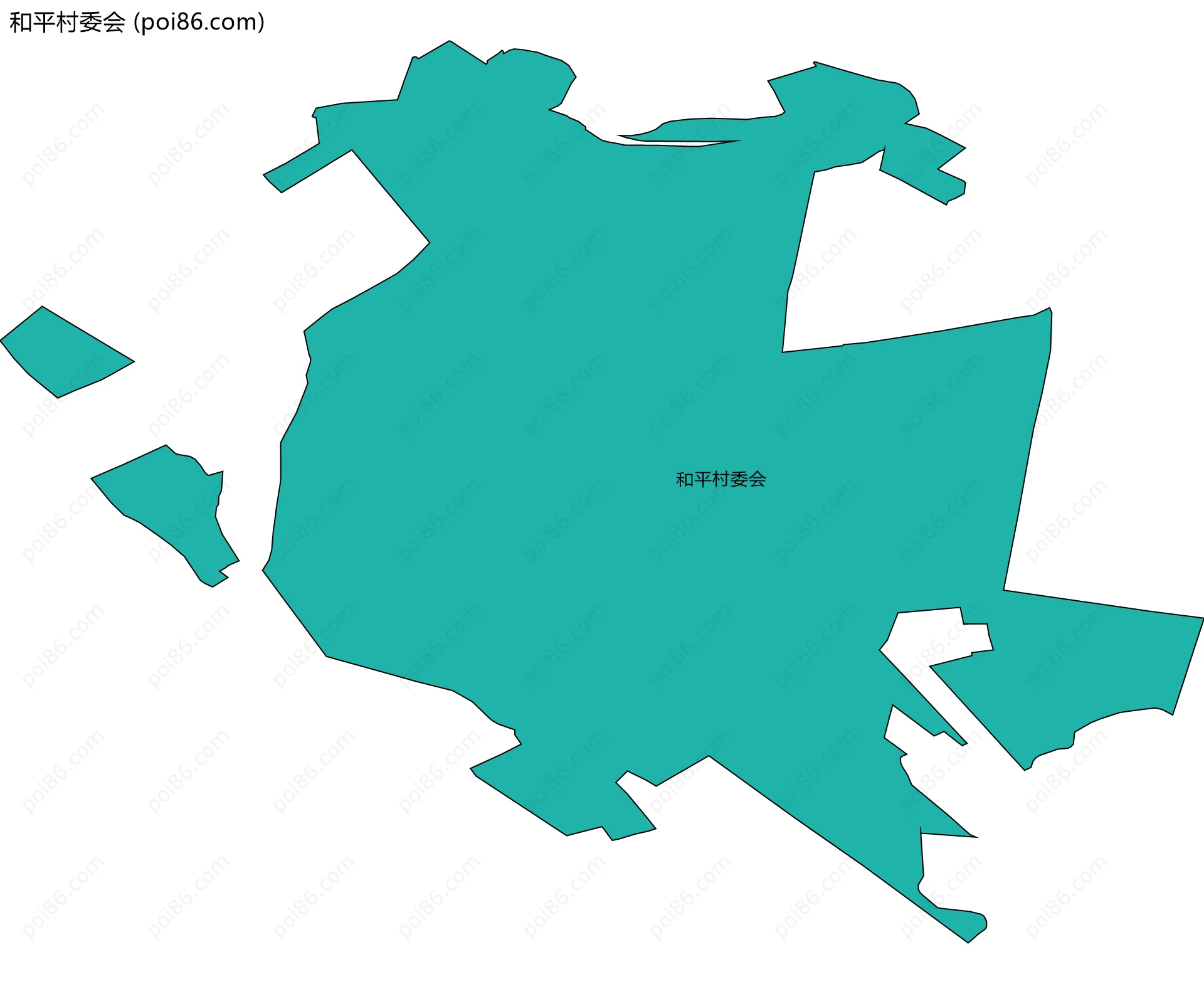 和平村委会边界地图