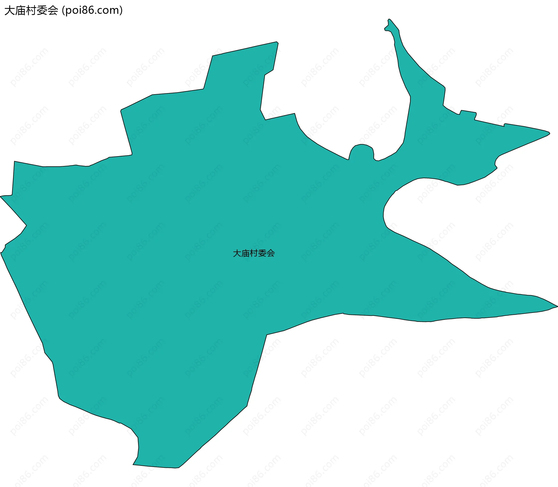 大庙村委会边界地图