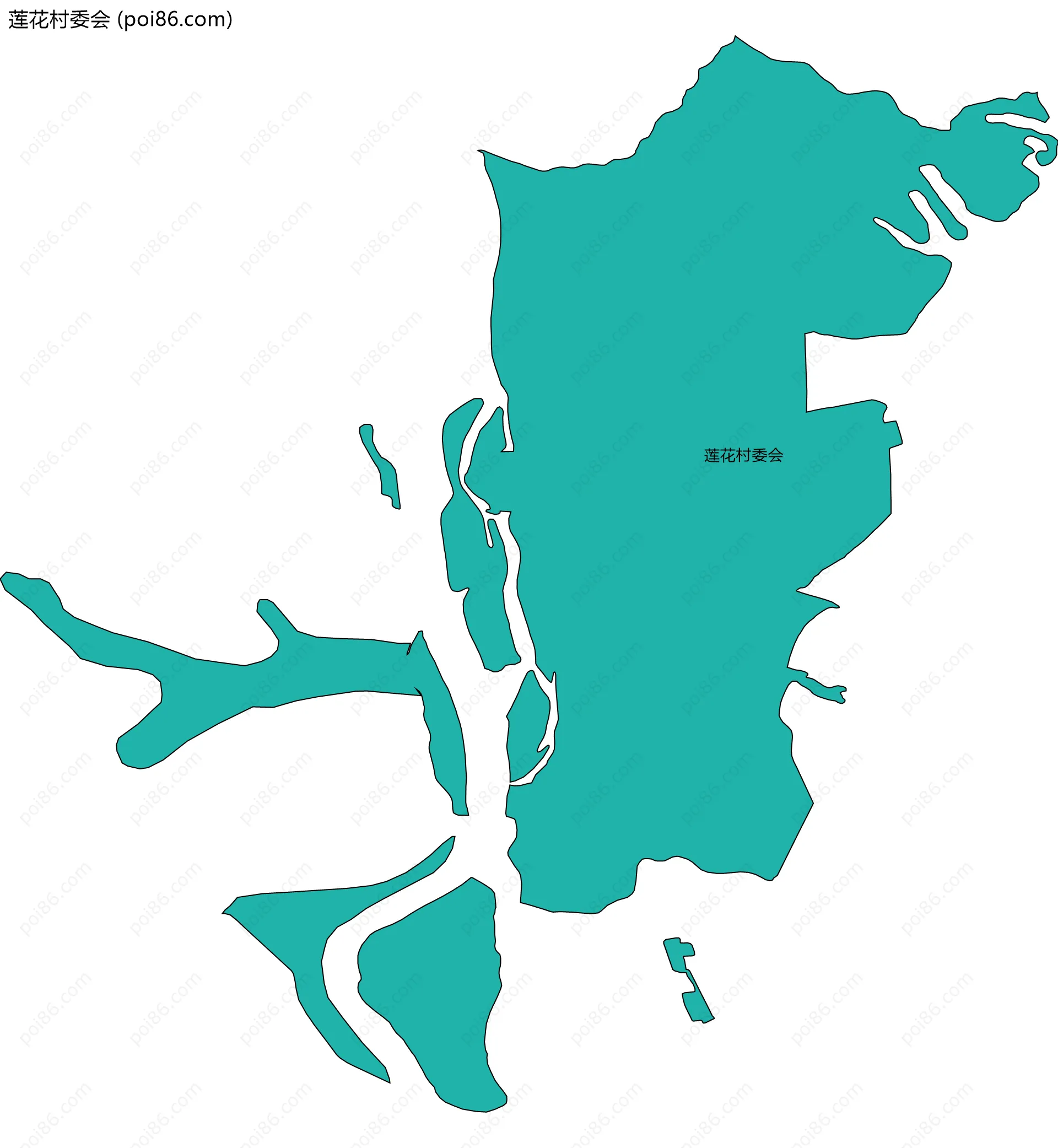 莲花村委会边界地图