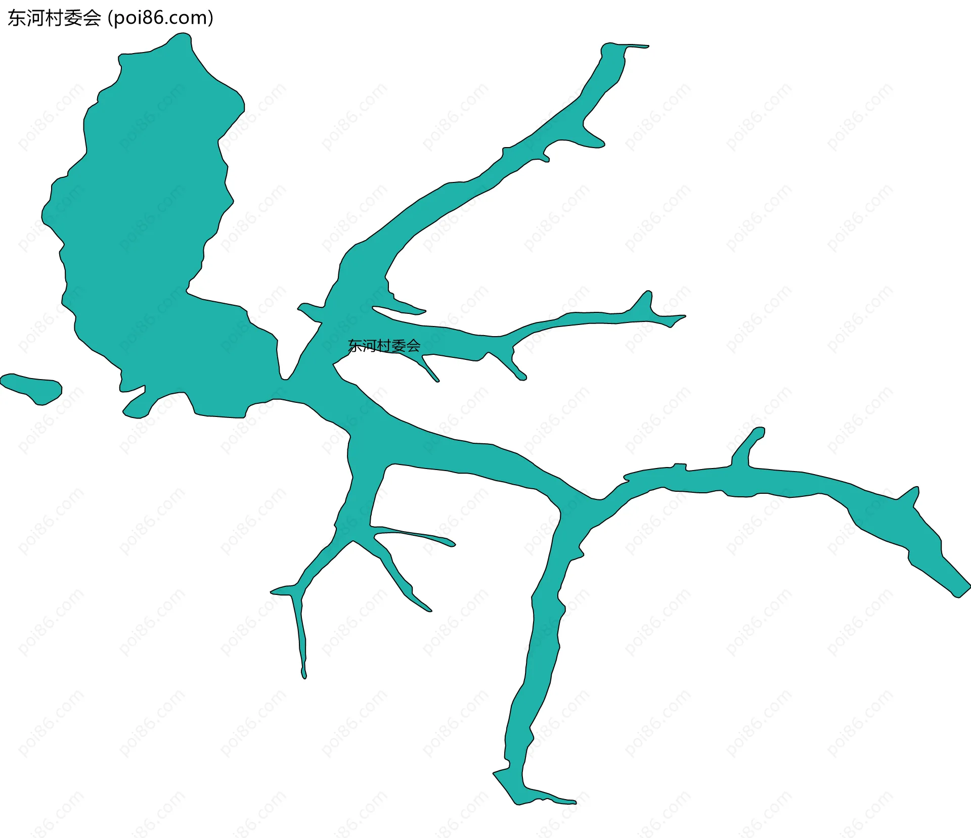 东河村委会边界地图
