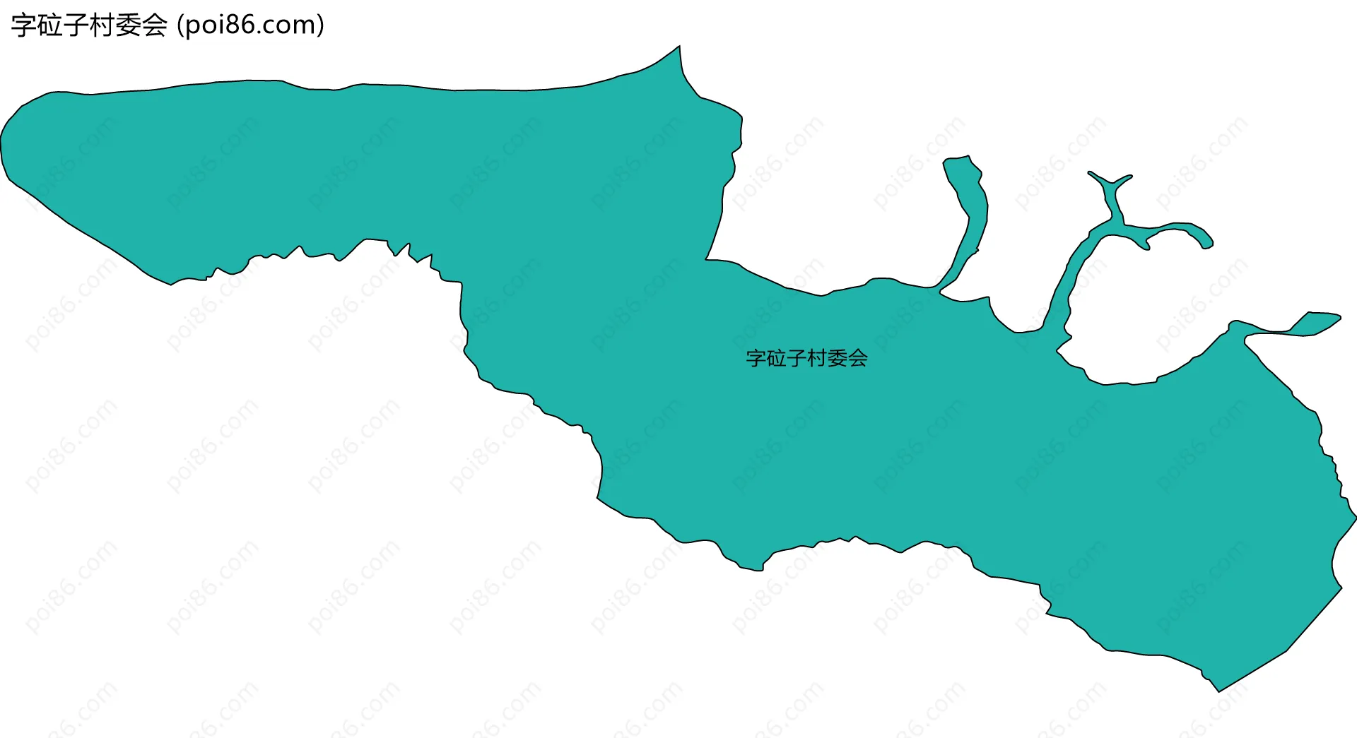 字砬子村委会边界地图