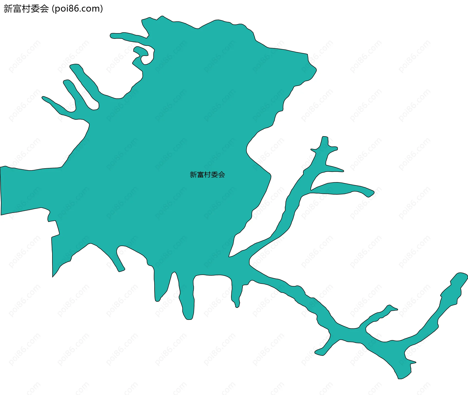 新富村委会边界地图