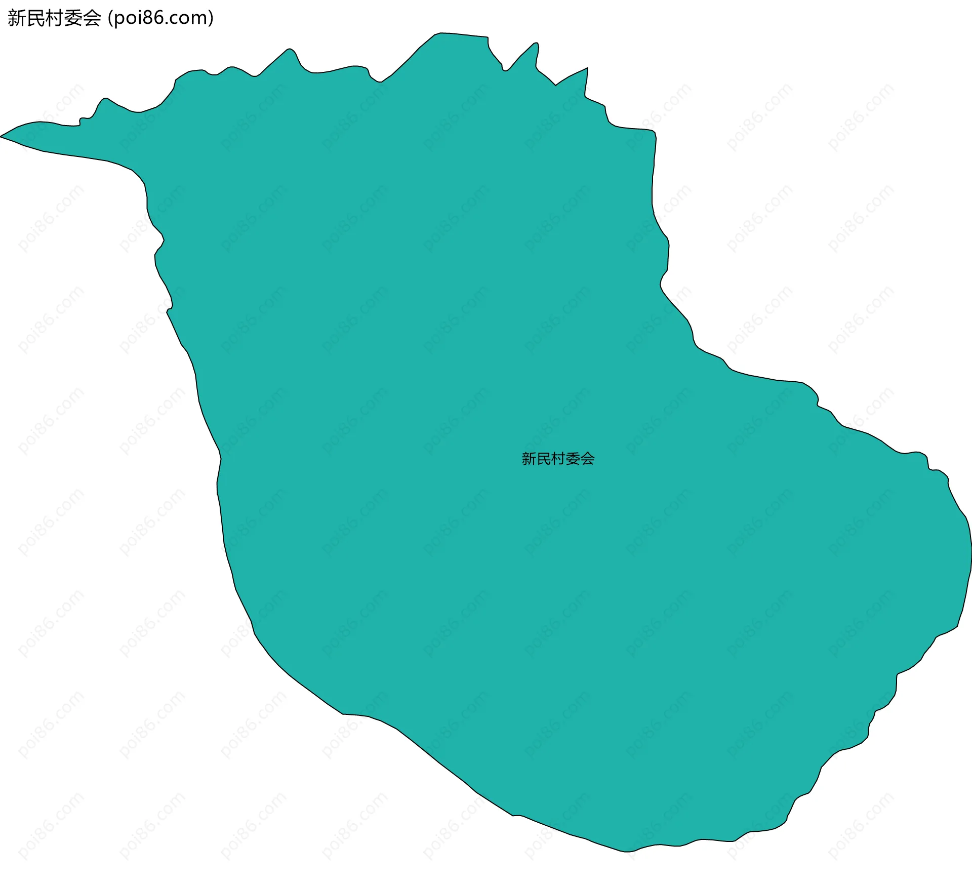 新民村委会边界地图