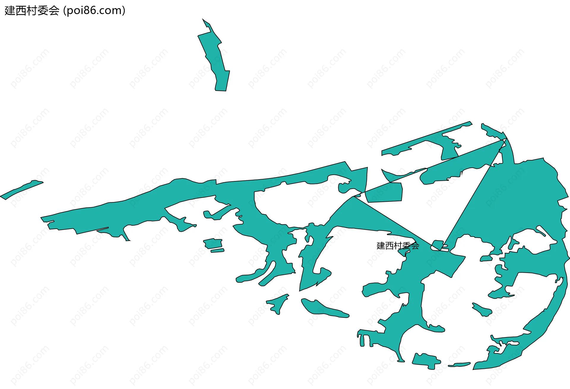 建西村委会边界地图
