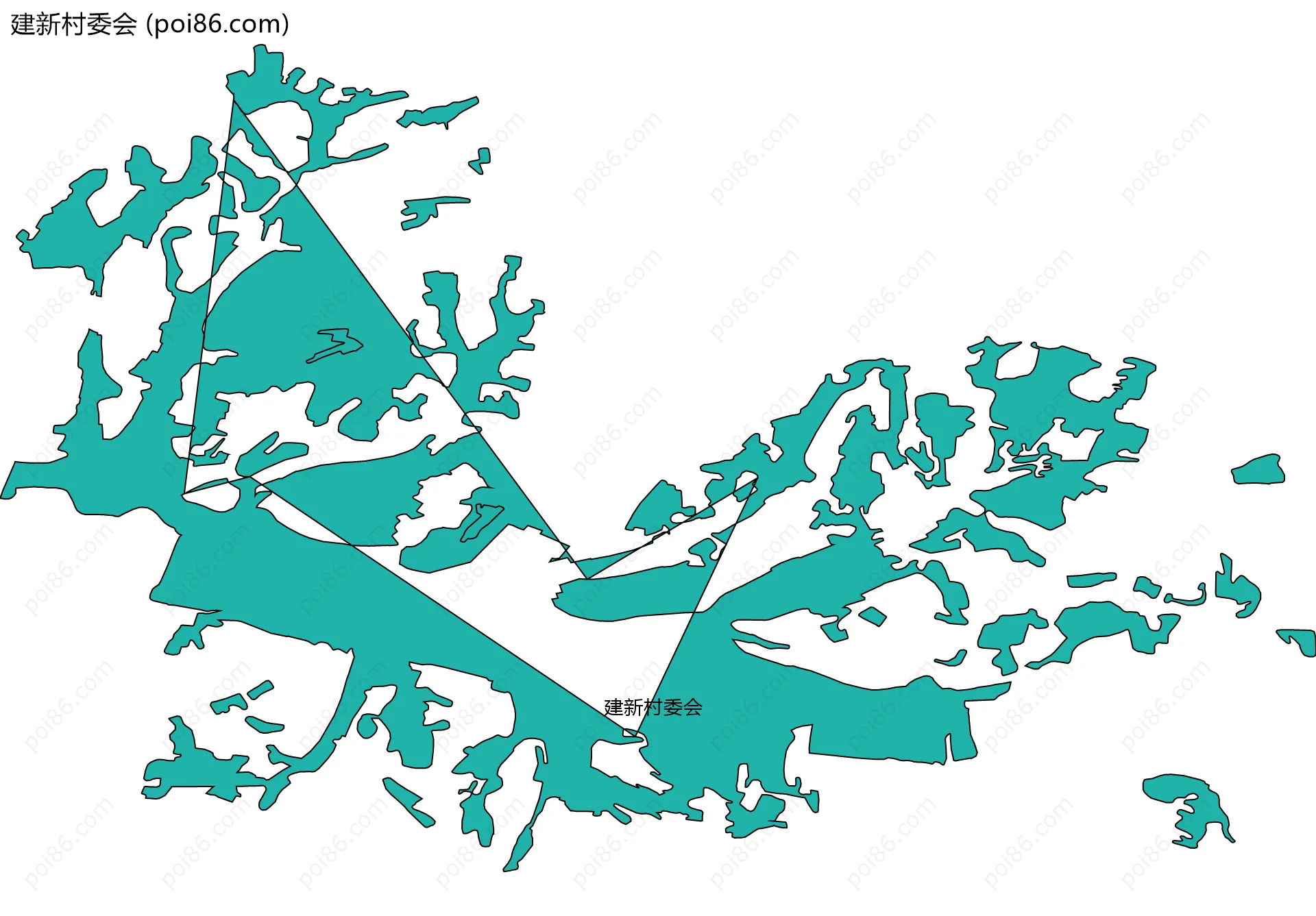 建新村委会边界地图