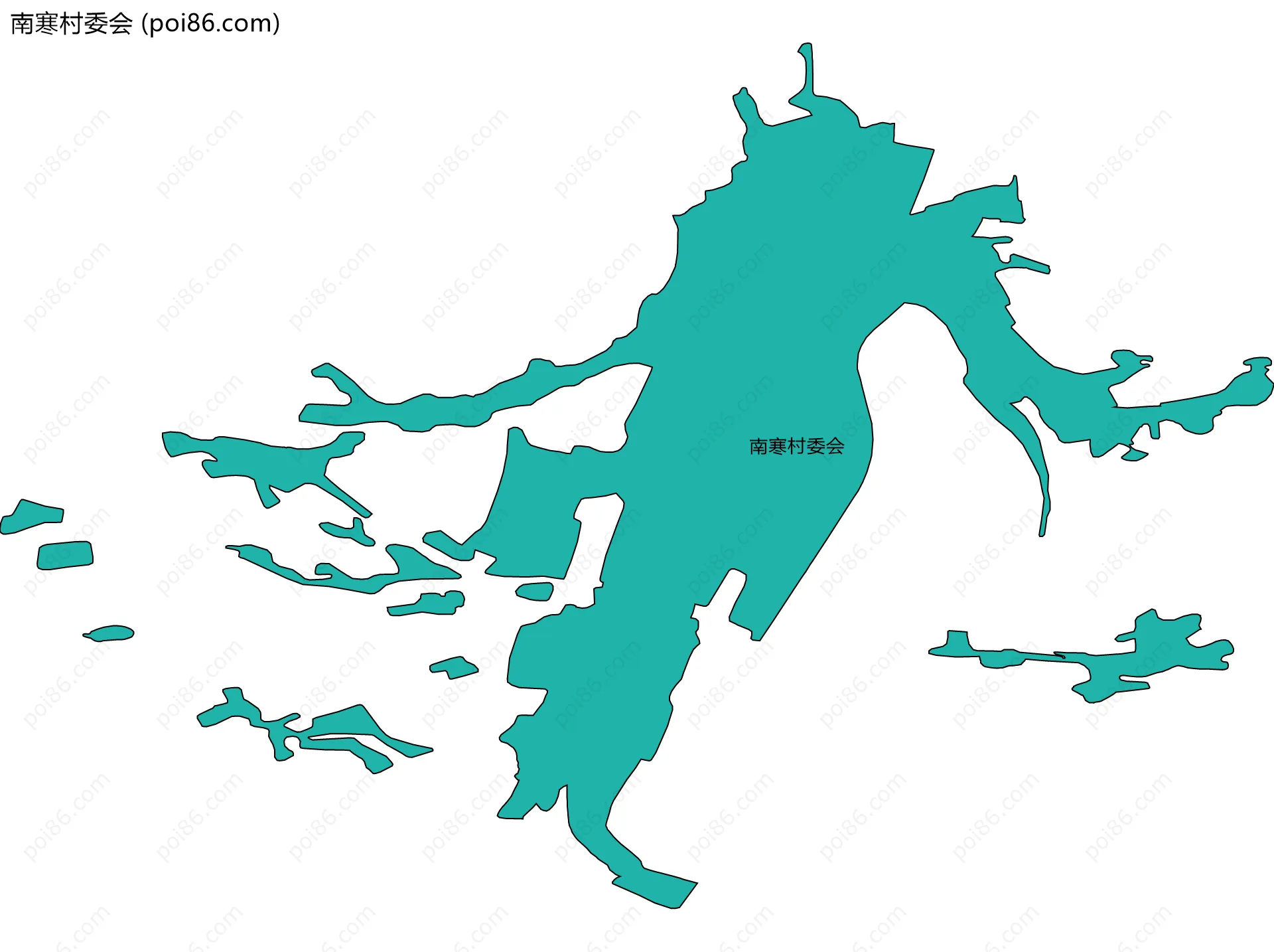 南寒村委会边界地图