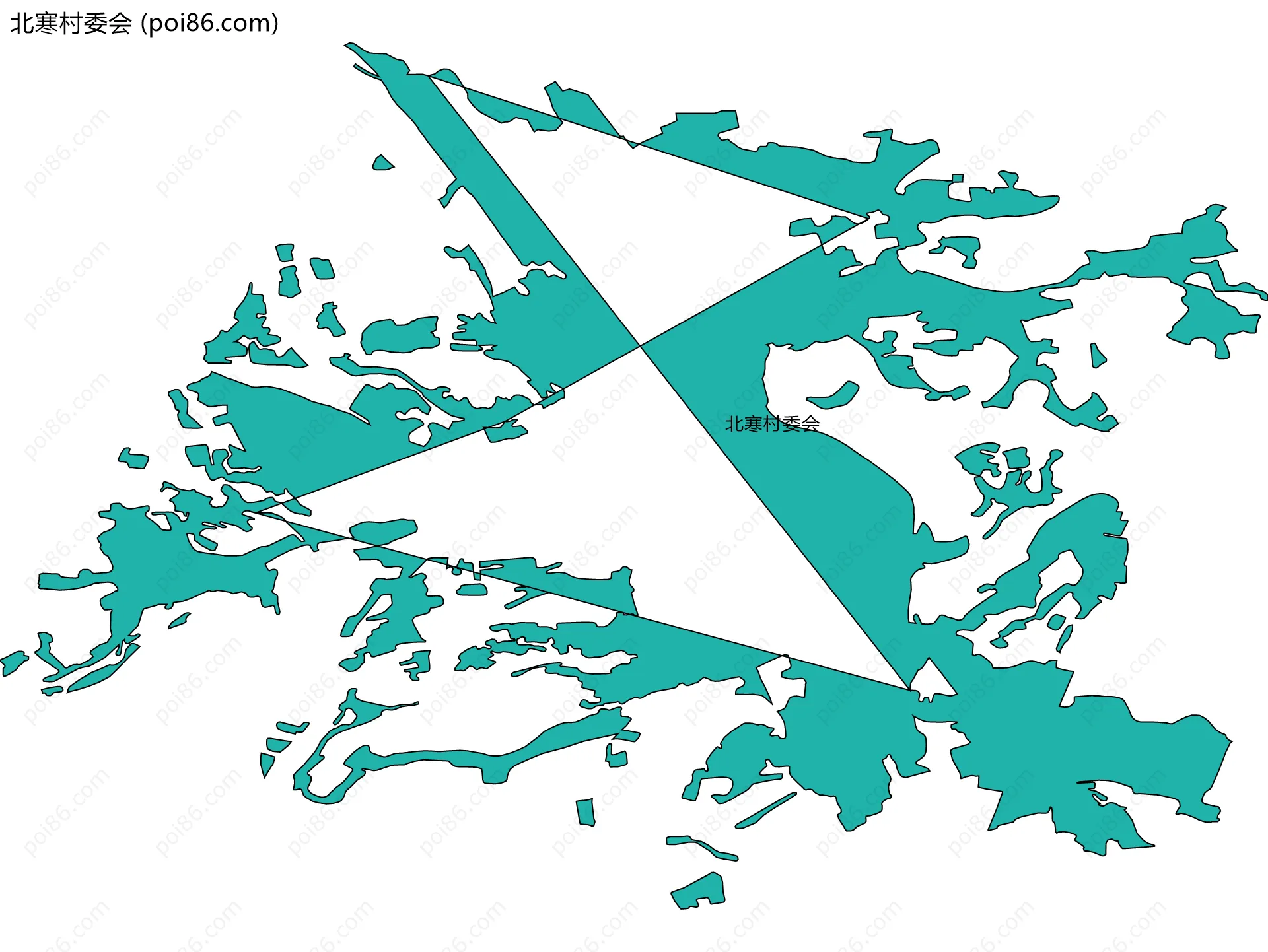 北寒村委会边界地图